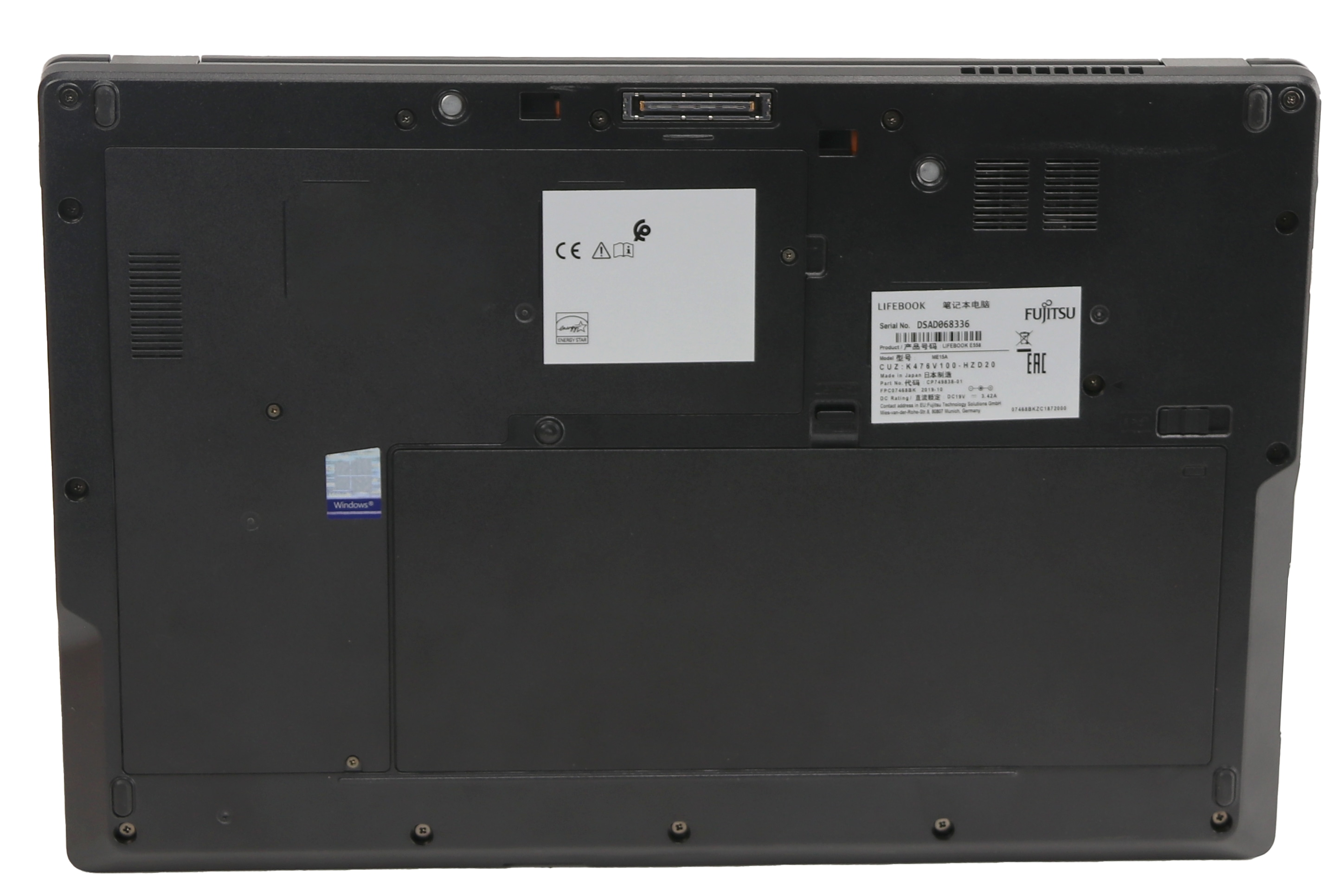 FUJITSU Notebook Lifebook E558, 15,6", 8GB, 256GB, Win10Pro, gebraucht