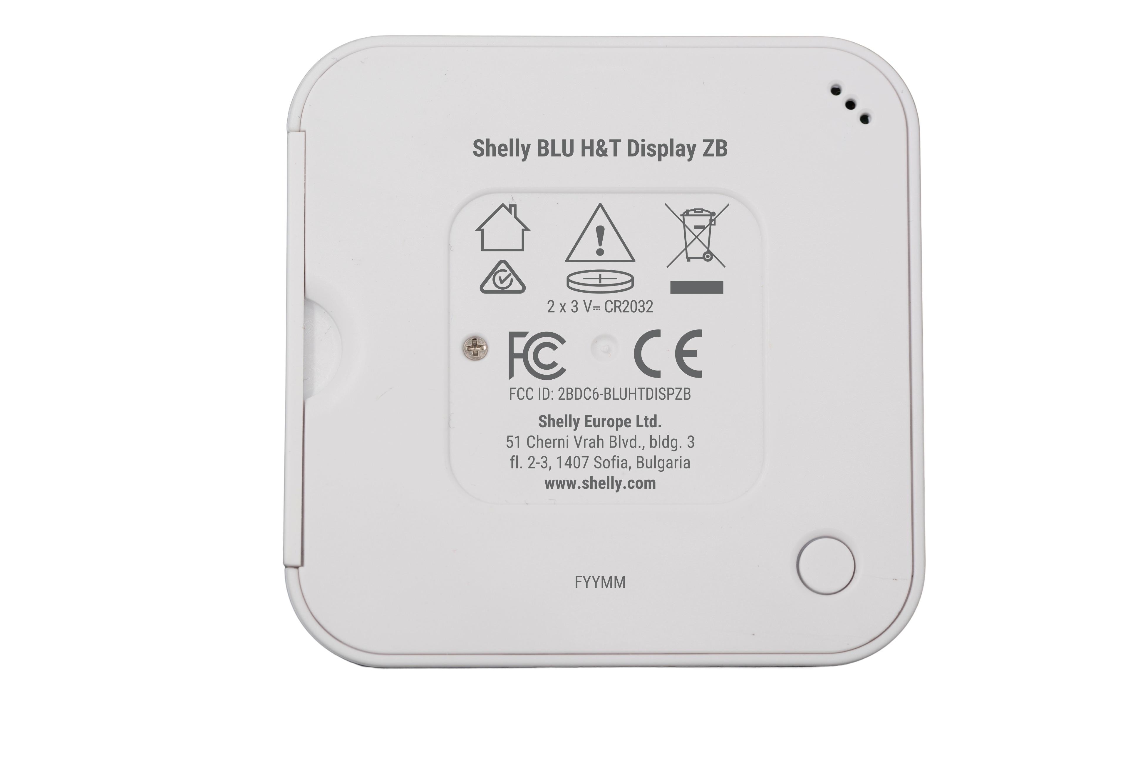 SHELLY WLAN-Temperatur- und Feuchtigkeitssensor, Blu ZB H&T Display, Weiß SHELLY WLAN-Temperatur- und Feuchtigkeitssensor, Blu ZB H&T Display, Weiß