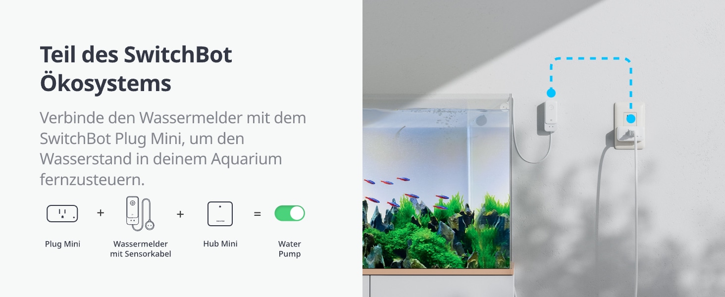 SWITCHBOT WLAN Wassermelder, mit Sensorkabel, weiß