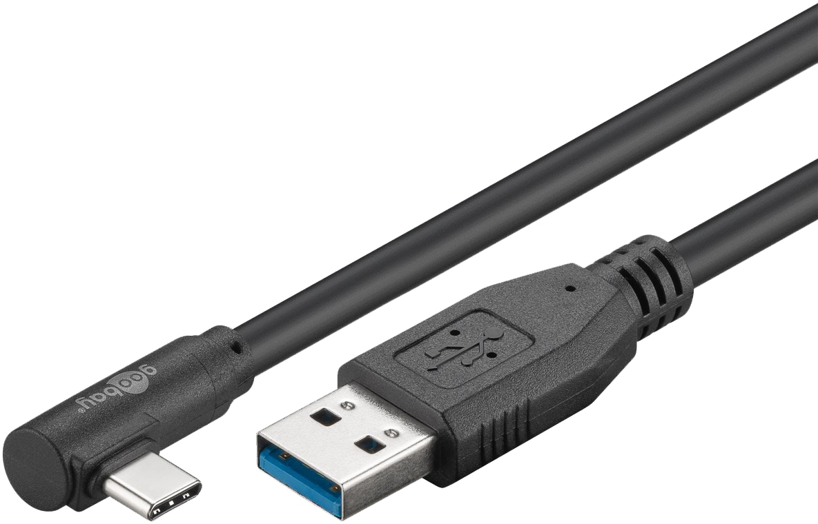 GOOBAY USB 3.0 Kabel 66500 A/C 90° 0,5m schwarz