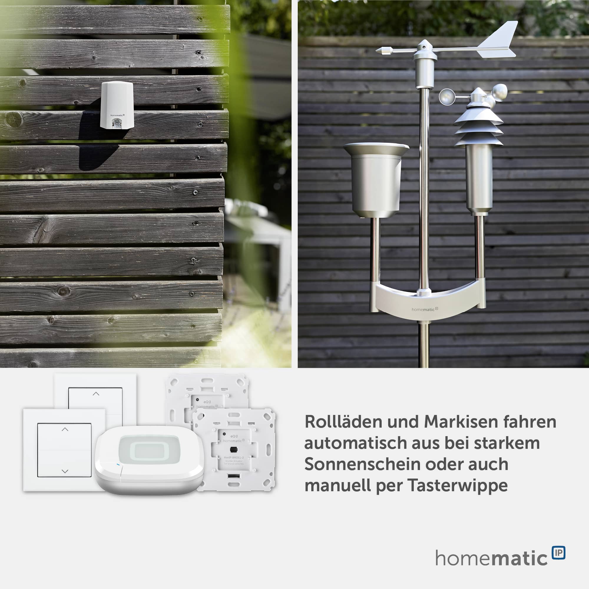 HOMEMATIC IP 162171A0 Starterset Rollladensteuerung für 2 Rollläden oder Markisen