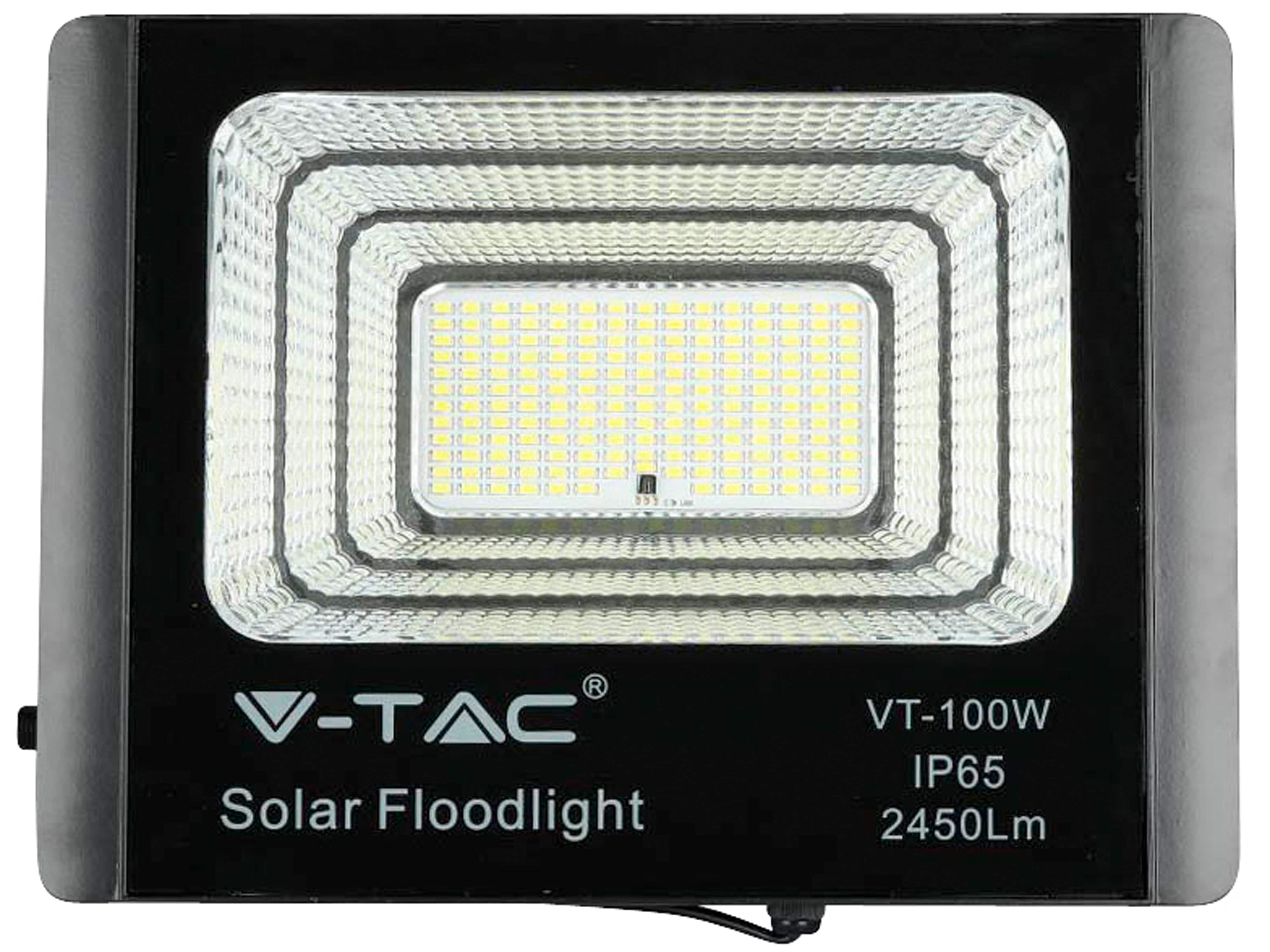 V-TAC Solar LED-Fluter VT-100W, 35 W, 4000 K, mit Panel + Fernbedienung V-TAC Solar LED-Fluter VT-100W, 35 W, 4000 K, mit Panel + Fernbedienung