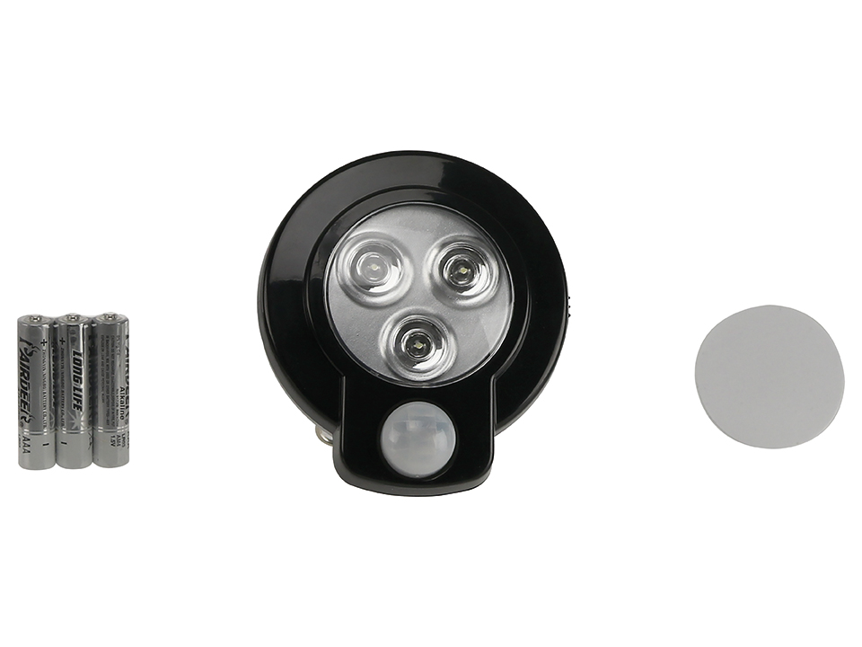 Müller Licht LED Orientierungslicht Naro Sensor, 9,7 x 8,6 cm, Schwarz, mit Bewegungssensor