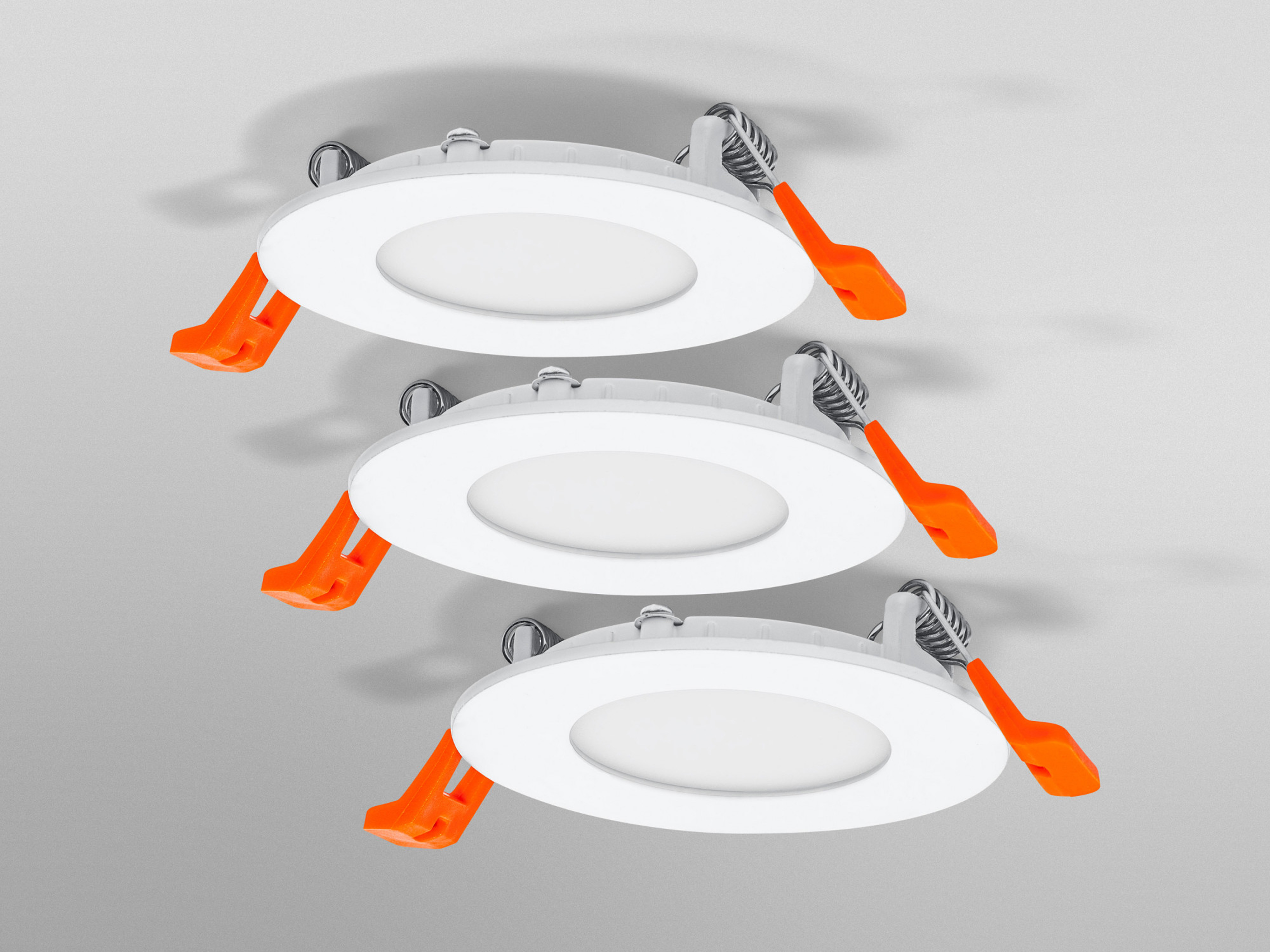 OSRAM LED-Einbauleuchte, ultra slim, 4,5W, 720 lm, 3000K, IP20, warmweiß, Ø 85 mm, 3 Stück