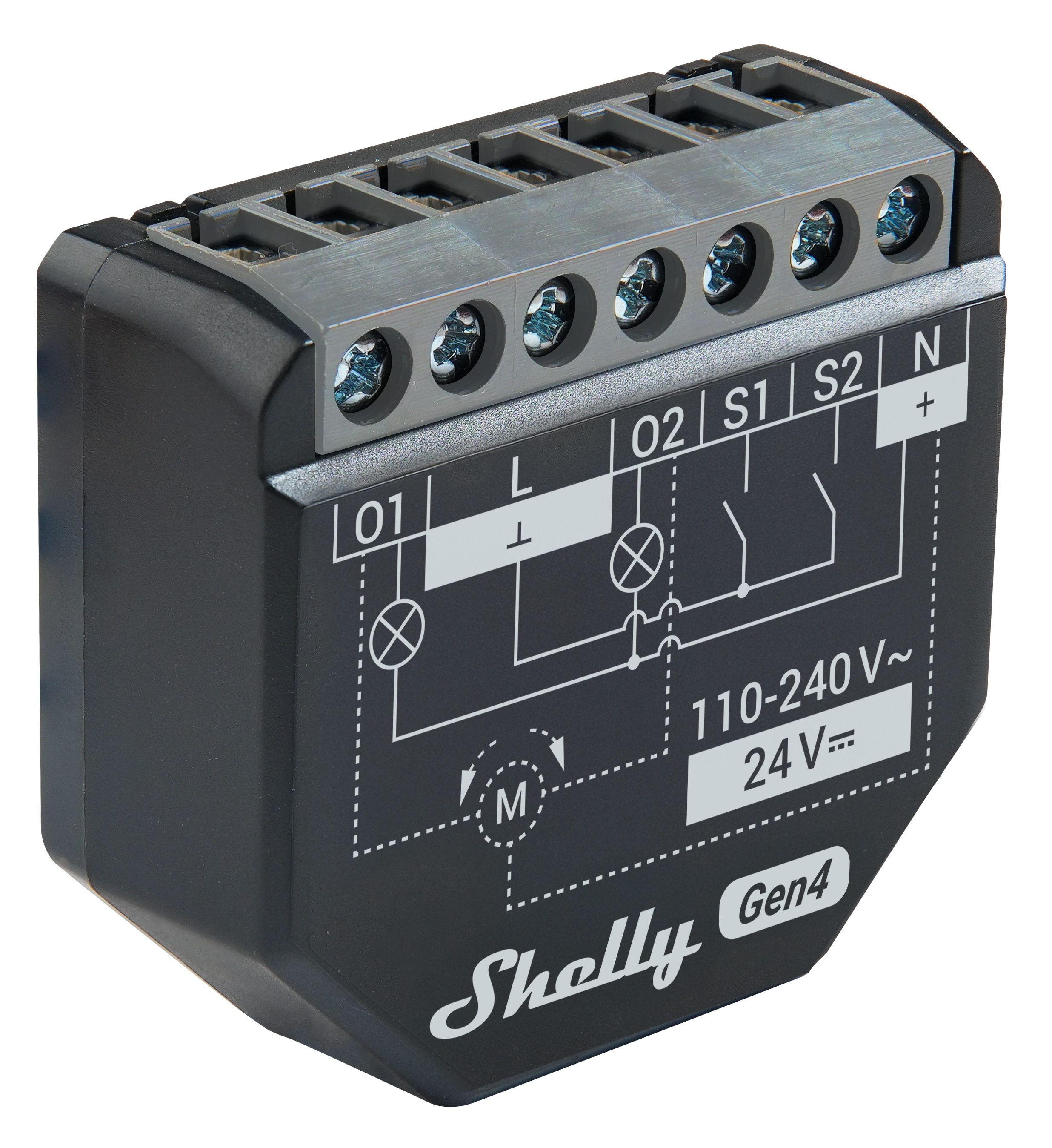 SHELLY WLAN-Schaltaktor 2PM Gen4, 2 Kanal, WLAN, Matter, Bluetooth, 4 Stück