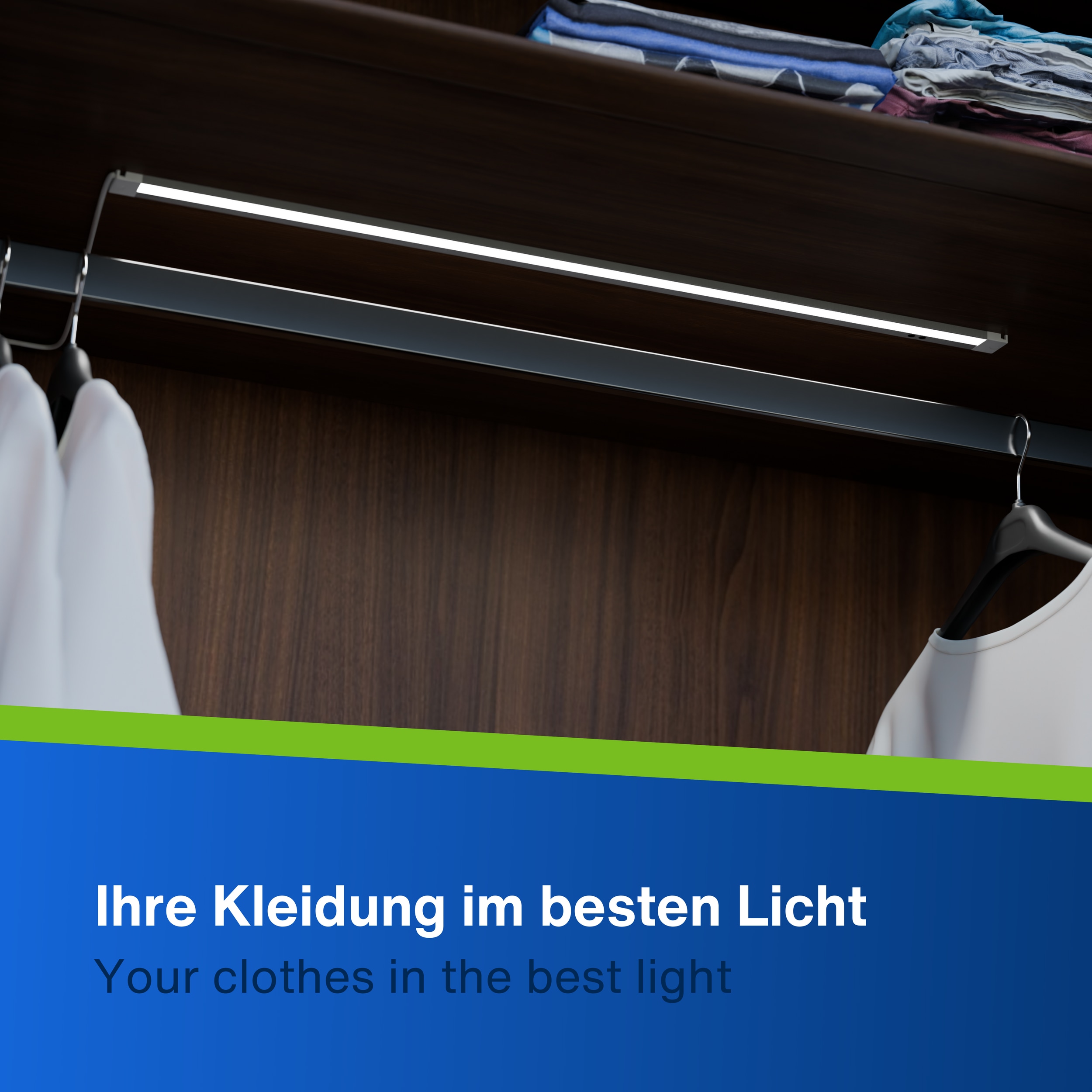REV LED-Unterbauleuchte Mini Slim, 6W, 3000K, 420lm, warmweiß, IP20, 60 cm