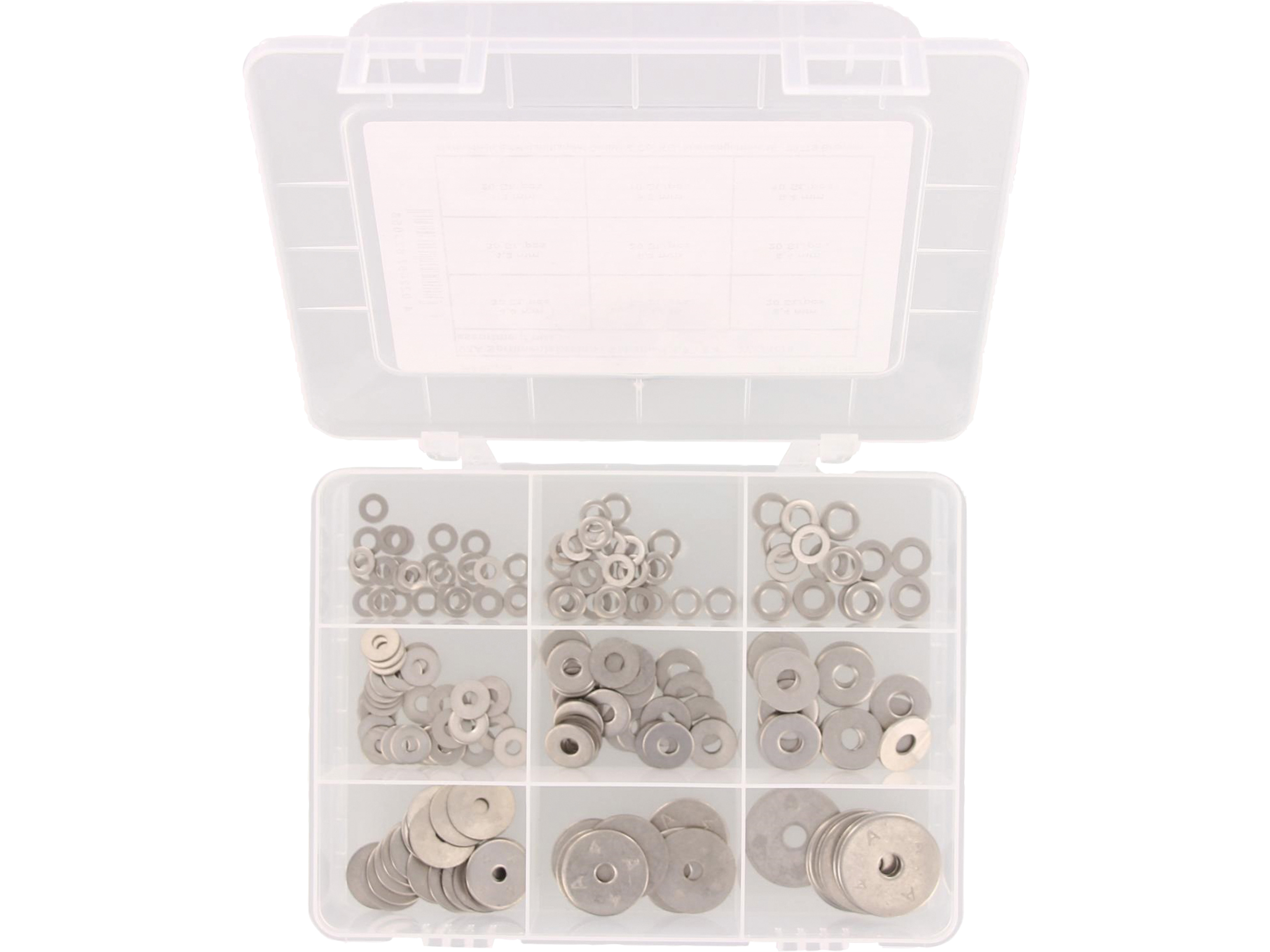 MARINETECH Sortiment Unterlegscheiben, 8152174150, A4, 4,3-6,4 mm, 200-teilig