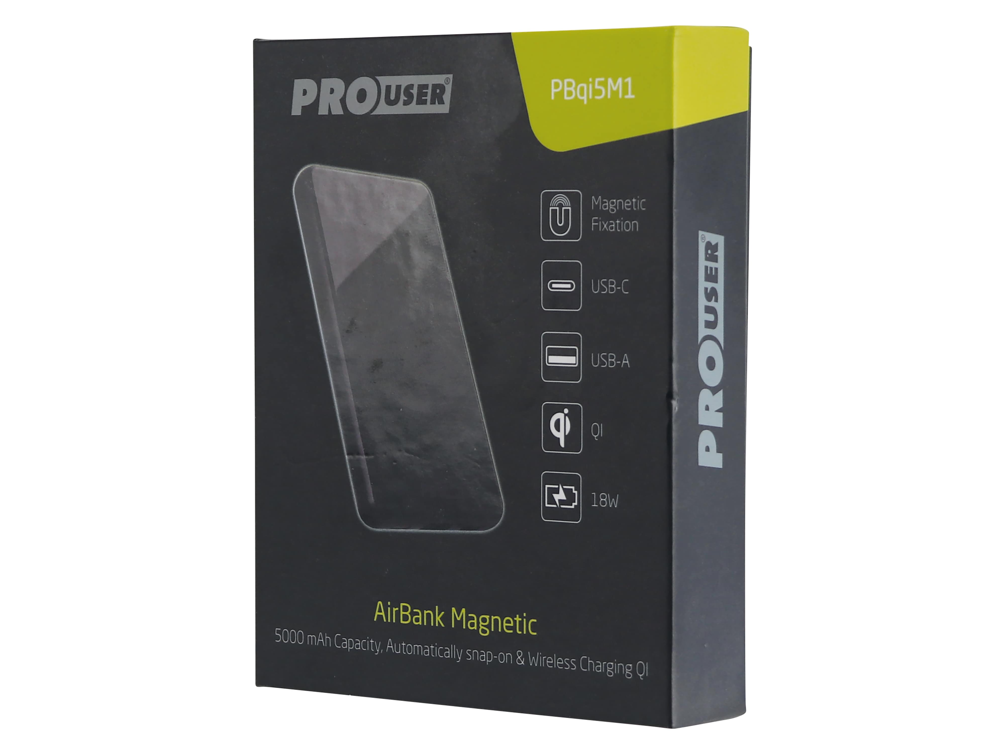 PROUSER Powerbank 5000 mAh, magnetisch