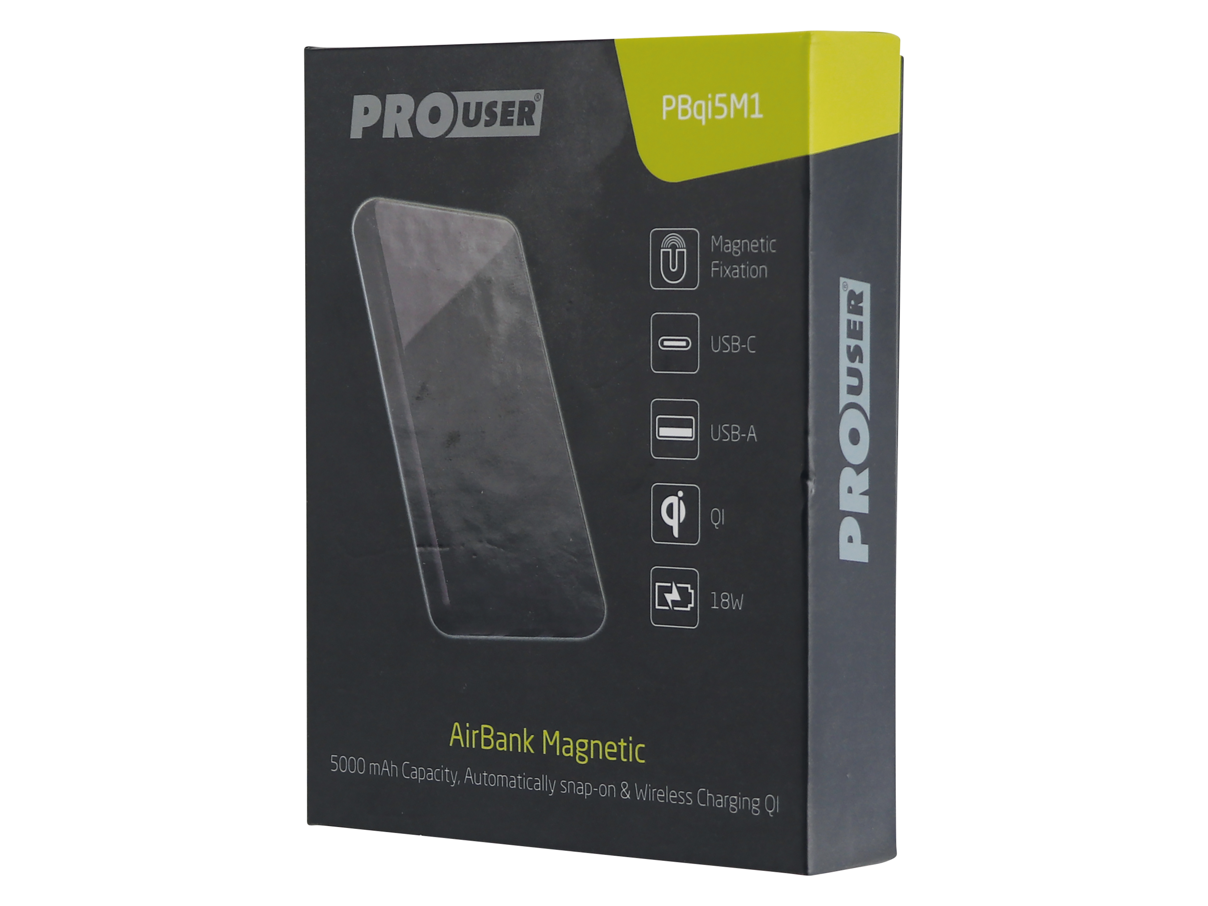 PROUSER Powerbank 5000 mAh, magnetisch PROUSER Powerbank 5000 mAh, magnetisch