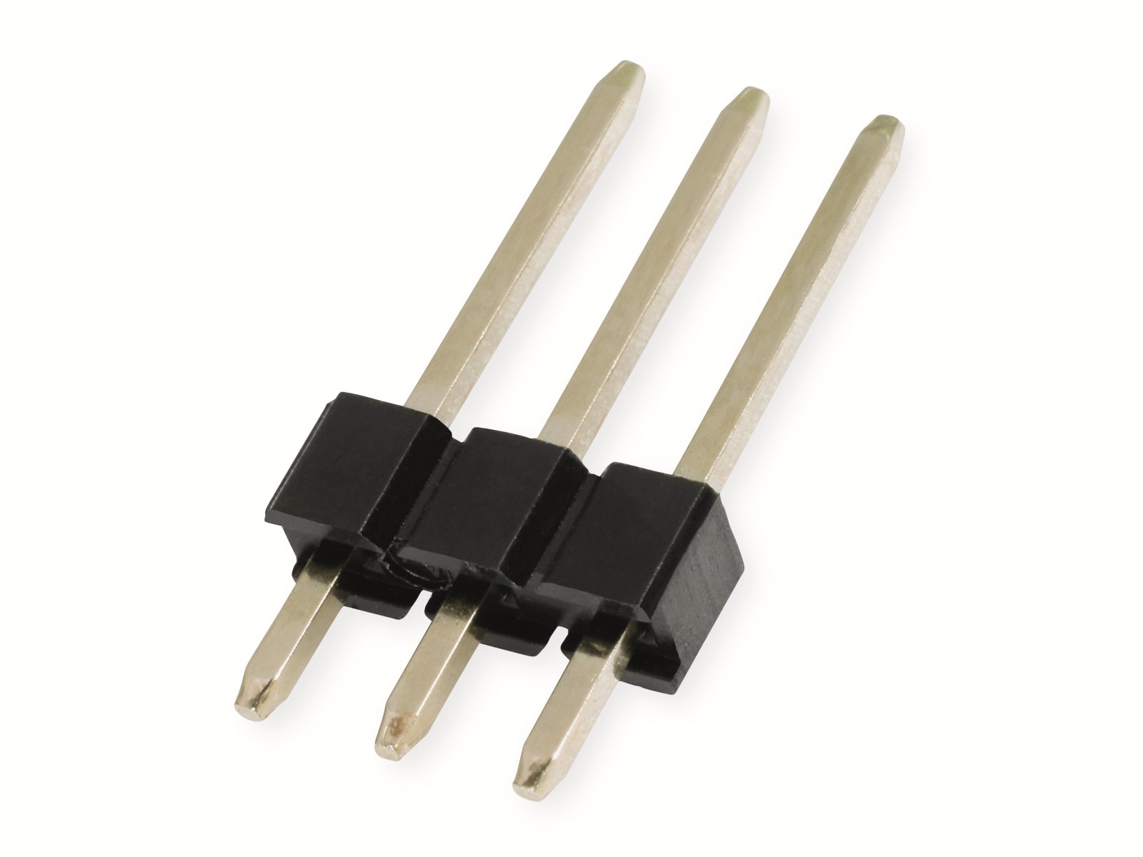 Stiftleiste, vergoldet, 1x 3-polig, 10 Stück