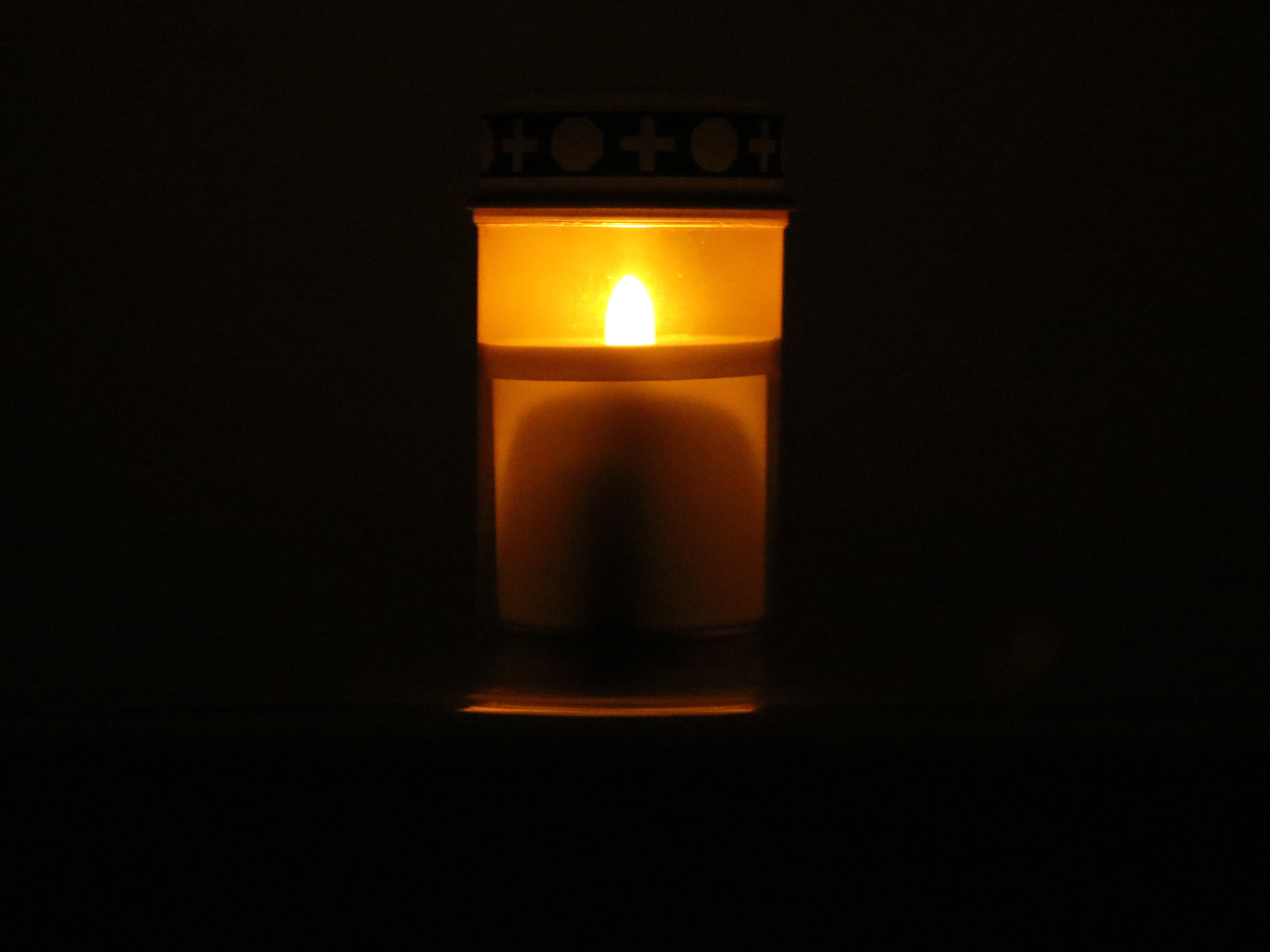 LED-Grabkerze, warmweiß