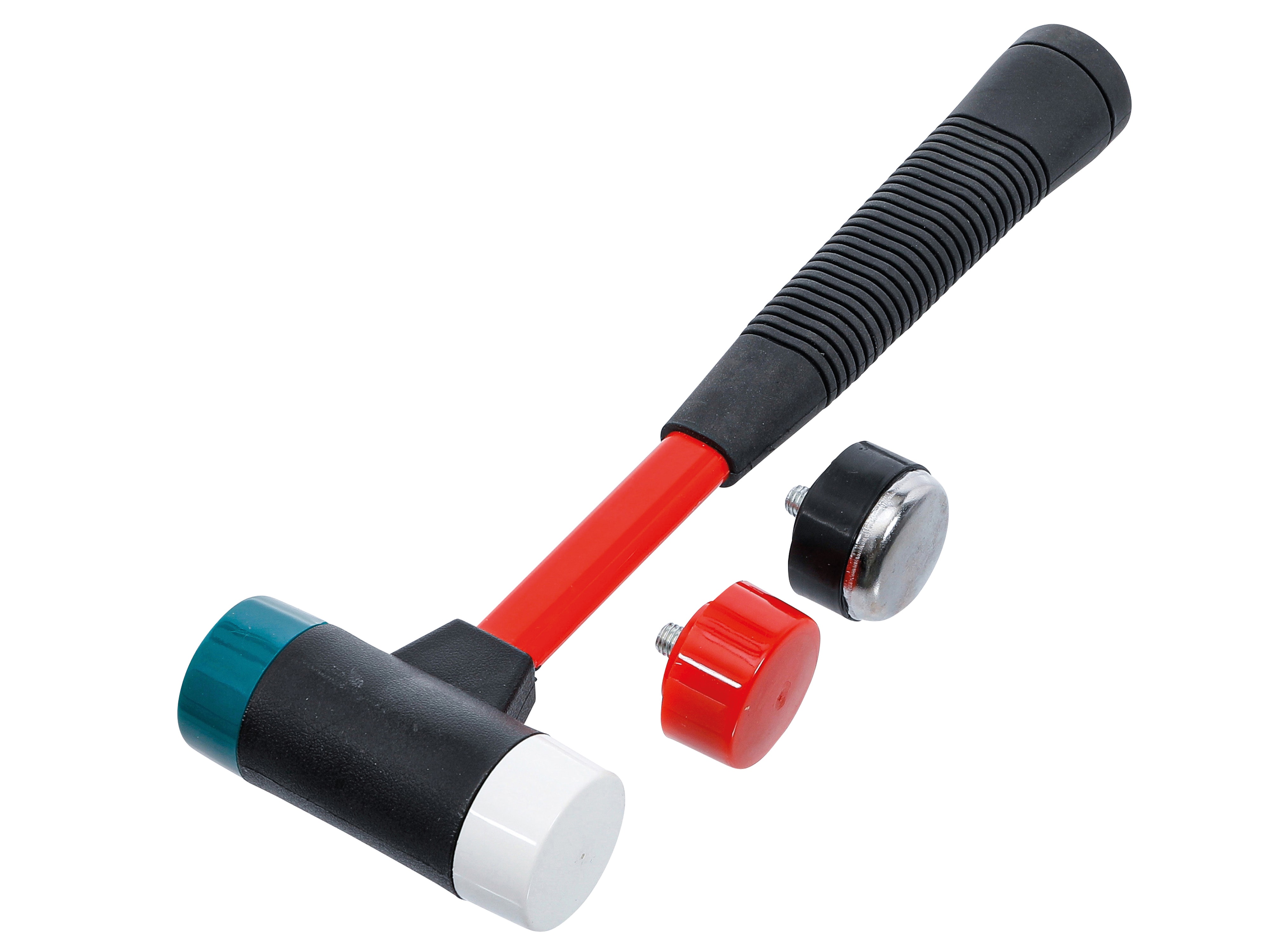 BGS TECHNIC Wechselkopf-Hammer-Satz, Ø 38 mm, Fiberglasstiel