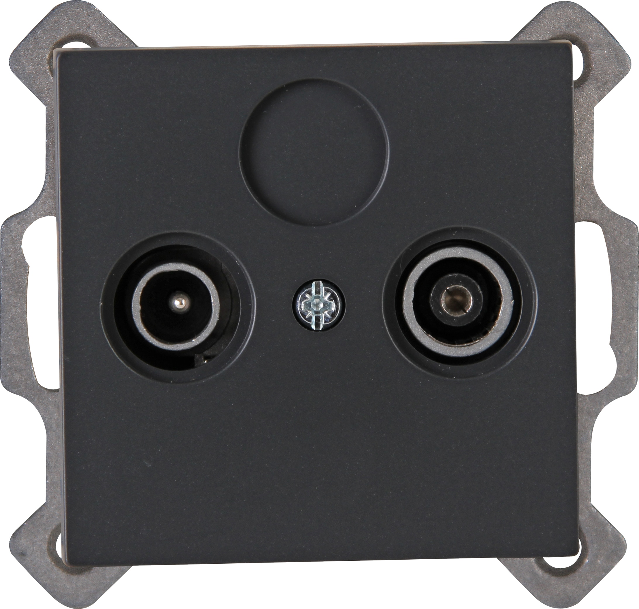 KOPP Antennensteckdose Athenis, anthrazit, 2-fach