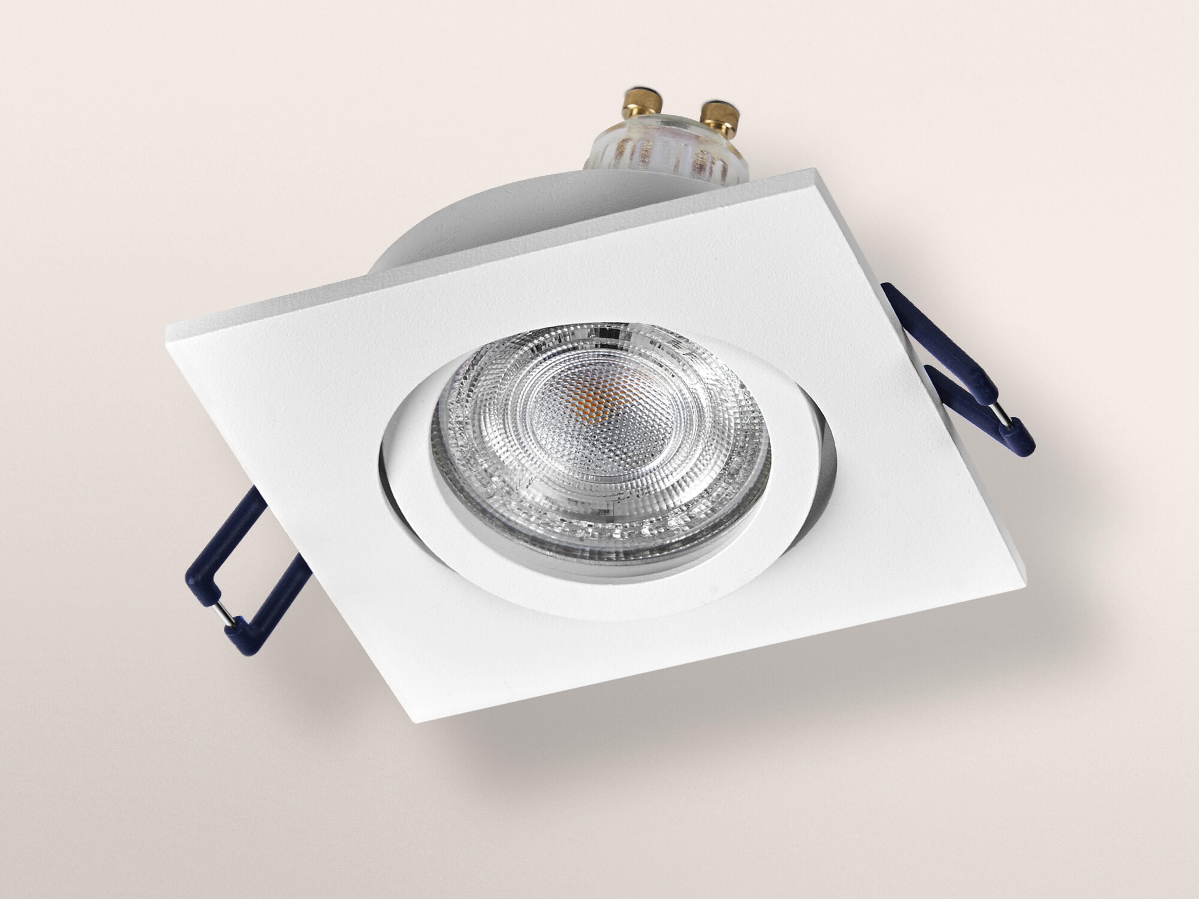 OSRAM LED-Einbauleuchte, GU10, 4,5W, 2700K, 400lm, warmweiß, IP20, weiß, 3er Set