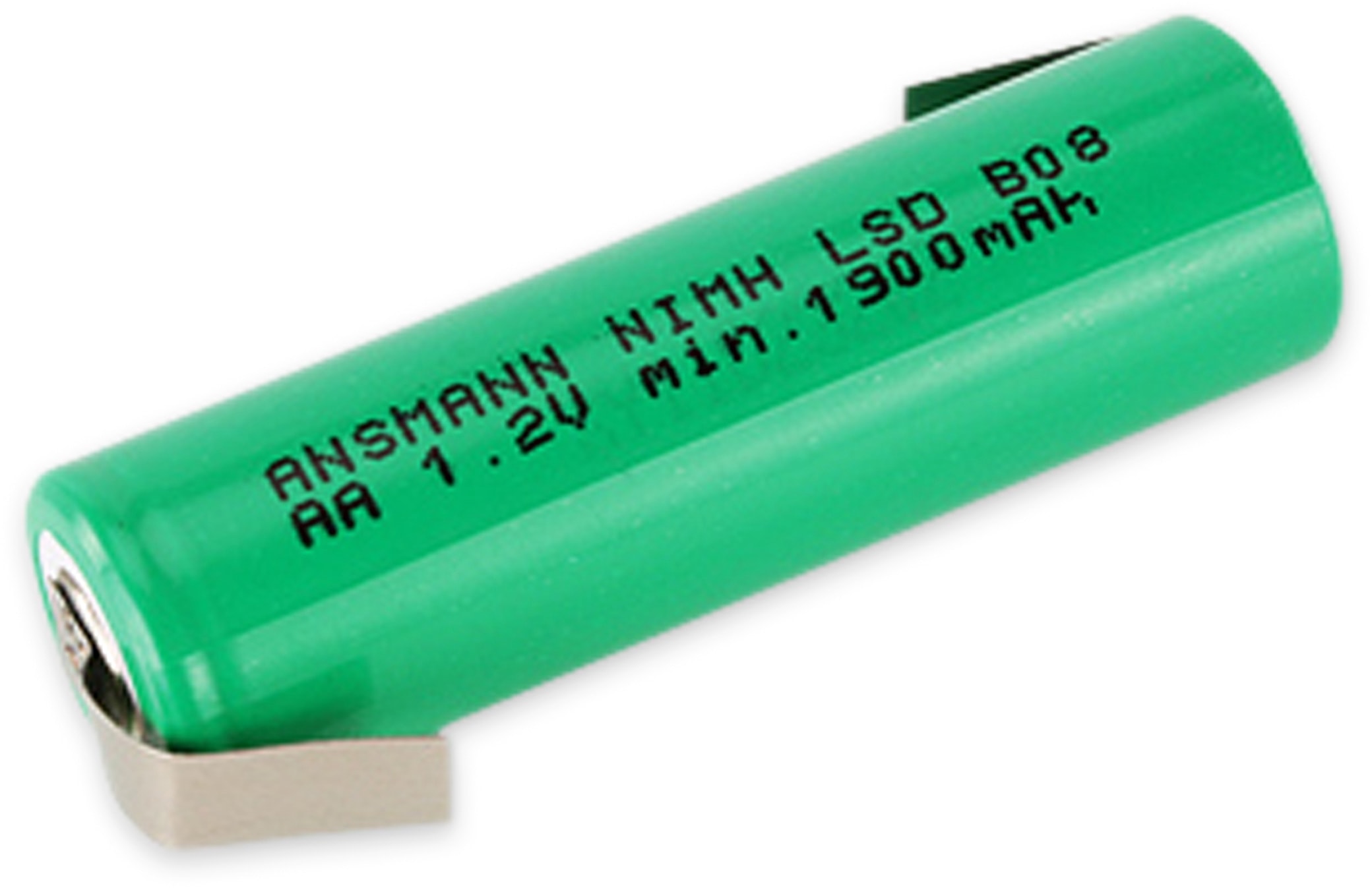 ANSMANN NiMH-Mignon-Akku maxE, 1900 mAh, mit Lötfahne ANSMANN NiMH-Mignon-Akku maxE, 1900 mAh, mit Lötfahne