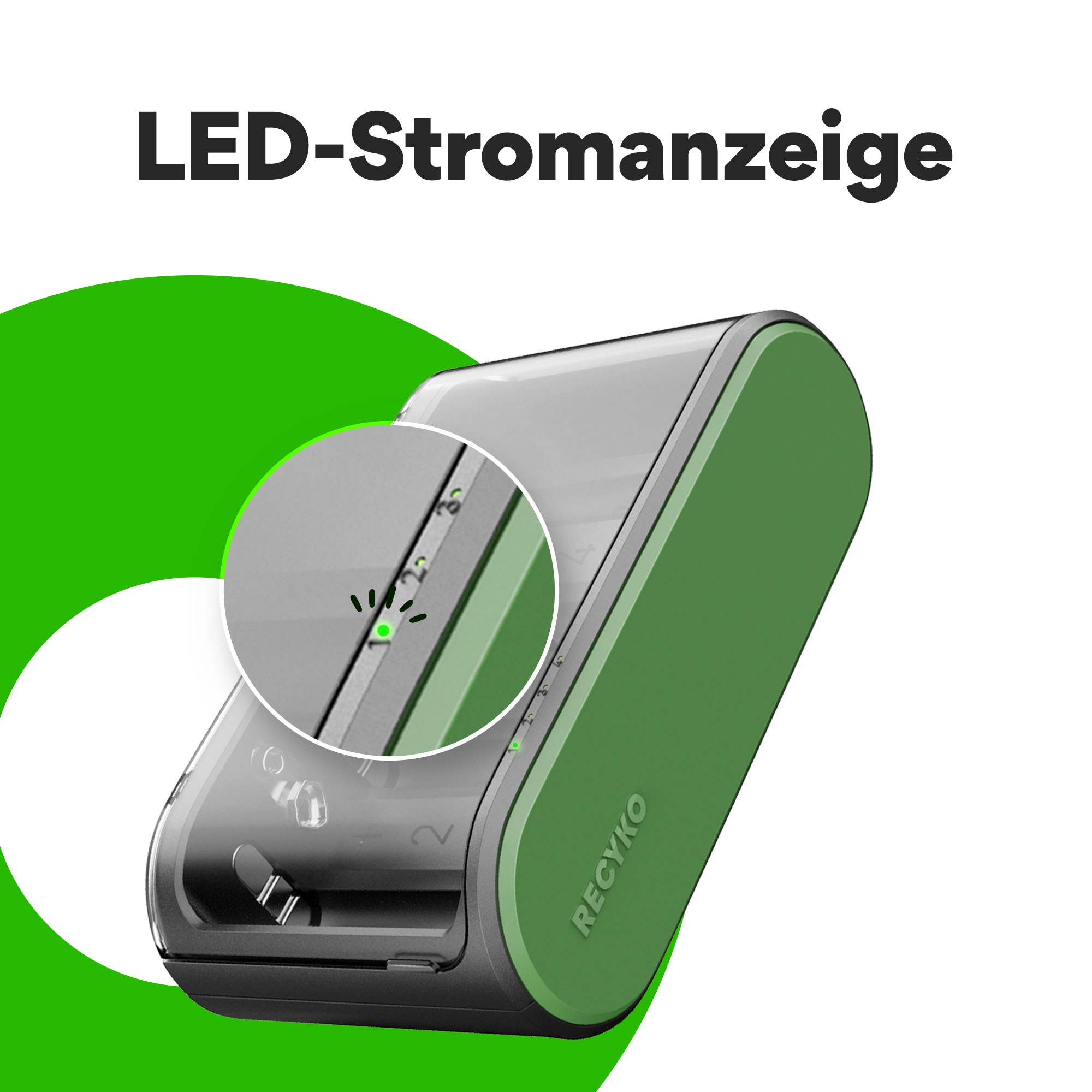 GP ReCyko USB-Akku-Ladegerät B631für AAA, AA, C, D, 9V NiMH Akkus