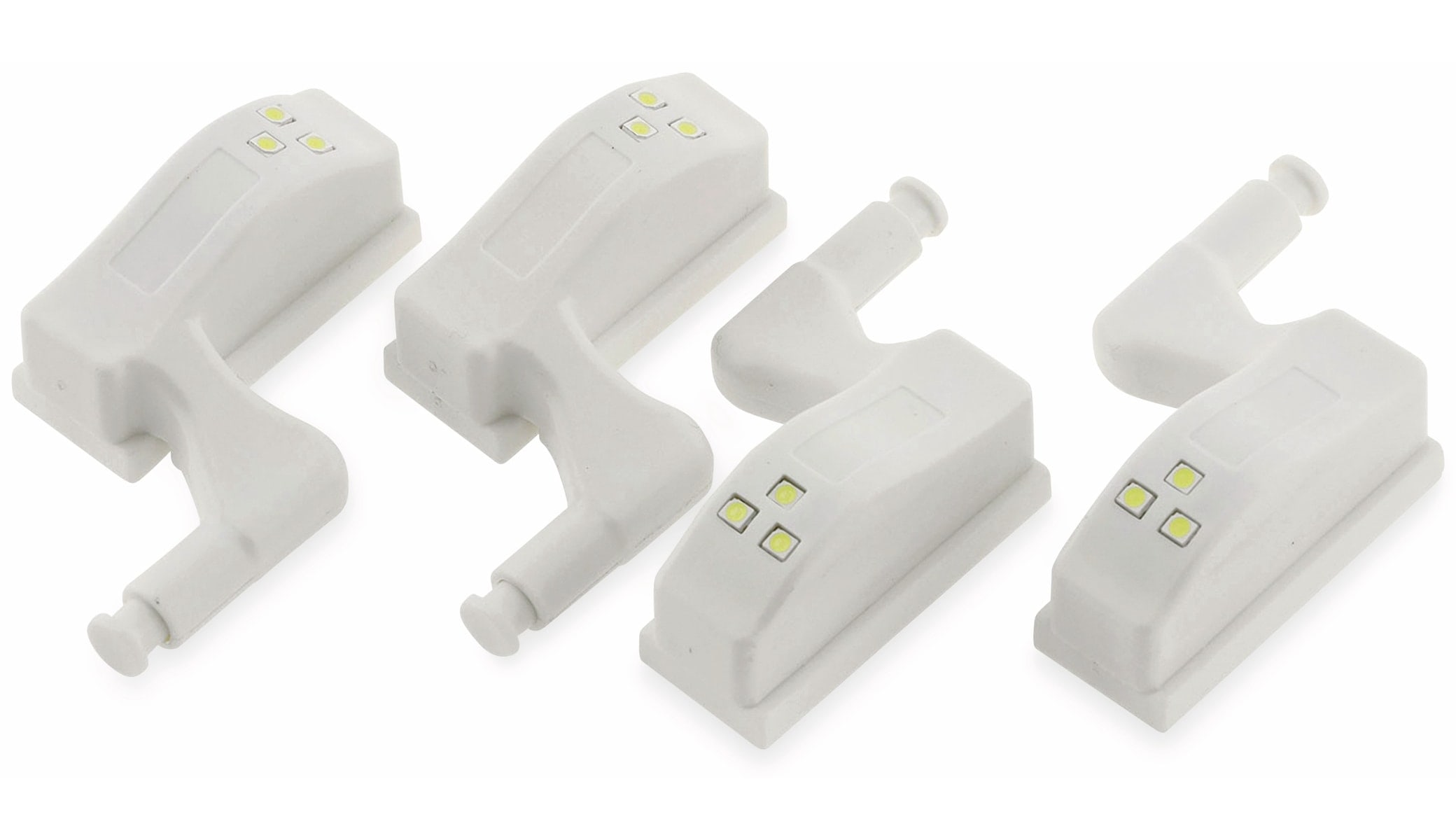 CHILITEC LED-Schrankleuchte 23106, 4er-Set, 6000K, weiß