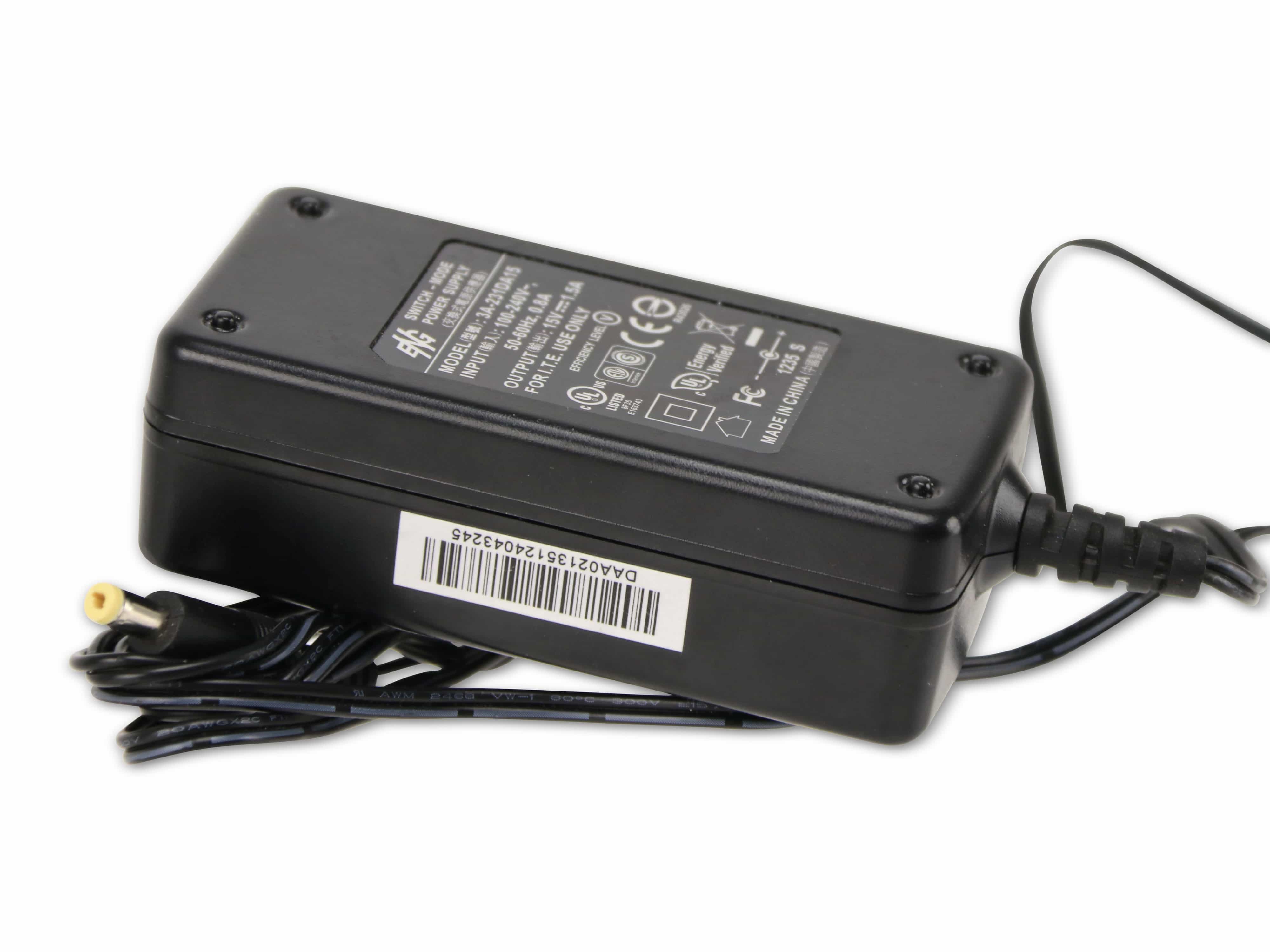 Schaltnetzteil, ENG, 3A-231DA15, 15 V-/1,5 A Schaltnetzteil, ENG, 3A-231DA15, 15 V-/1,5 A