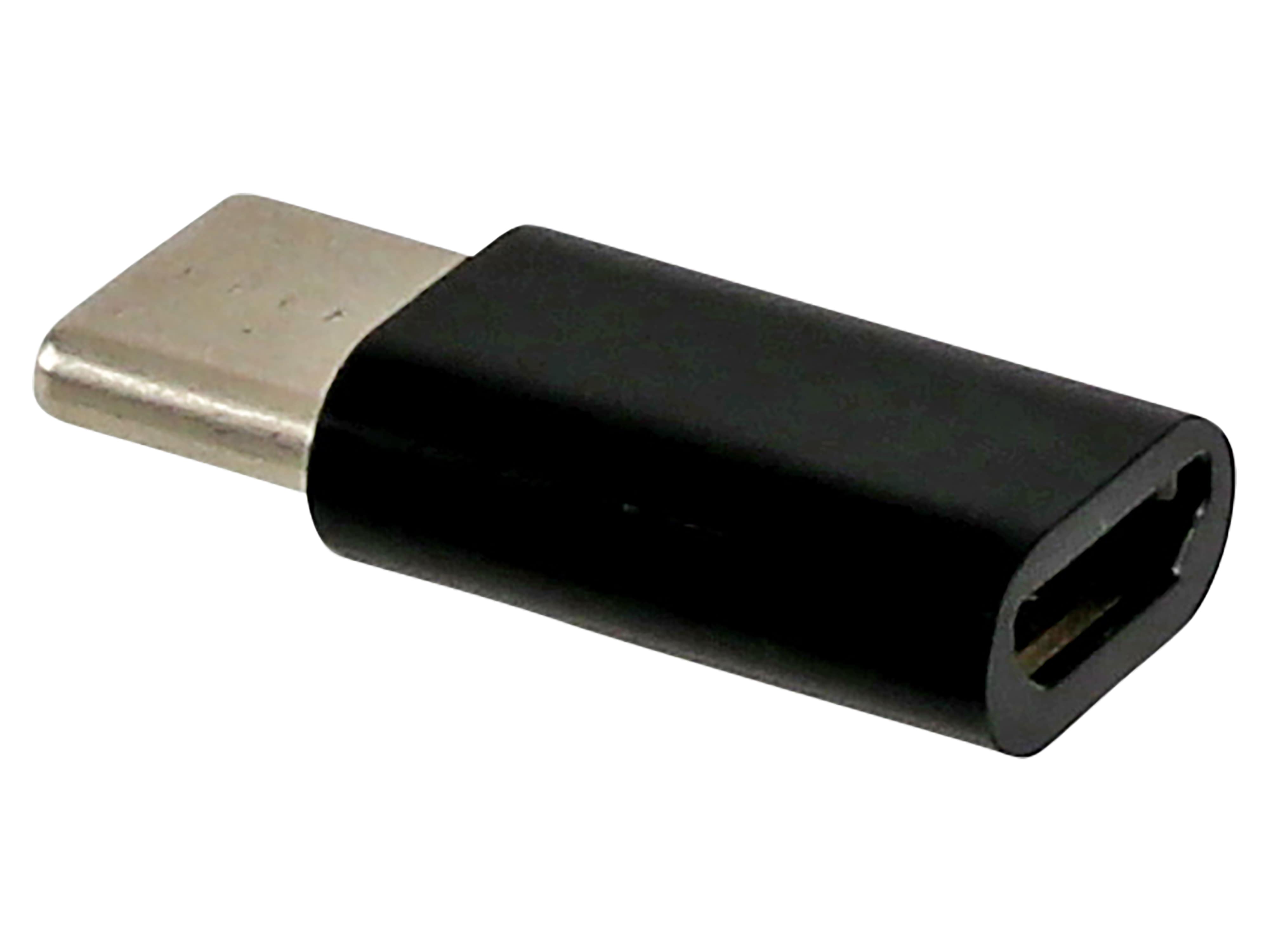 Adapter, Micro-USB-B Kupplung auf USB-C Stecker Adapter, Micro-USB-B Kupplung auf USB-C Stecker