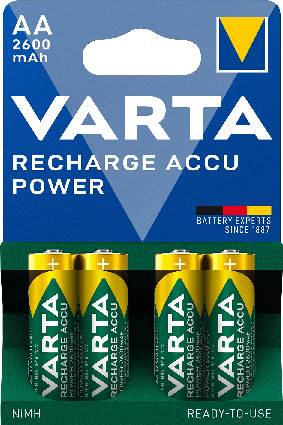 VARTA NiMH-Mignon-Akku 5716, 2600 mAh, 4 Stück