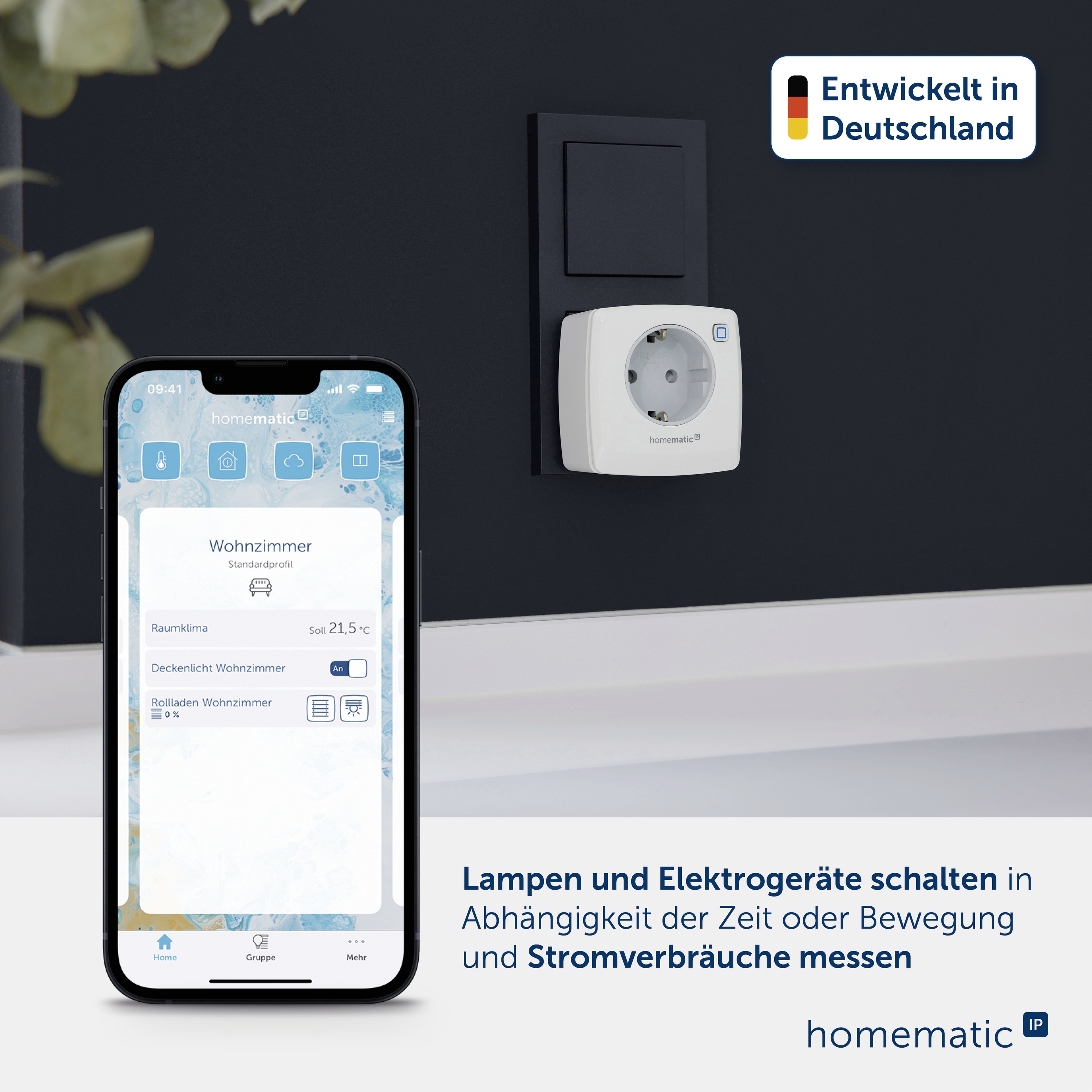 HOMEMATIC IP 157337A0, Schalt-Messsteckdose HOMEMATIC IP 157337A0, Schalt-Messsteckdose