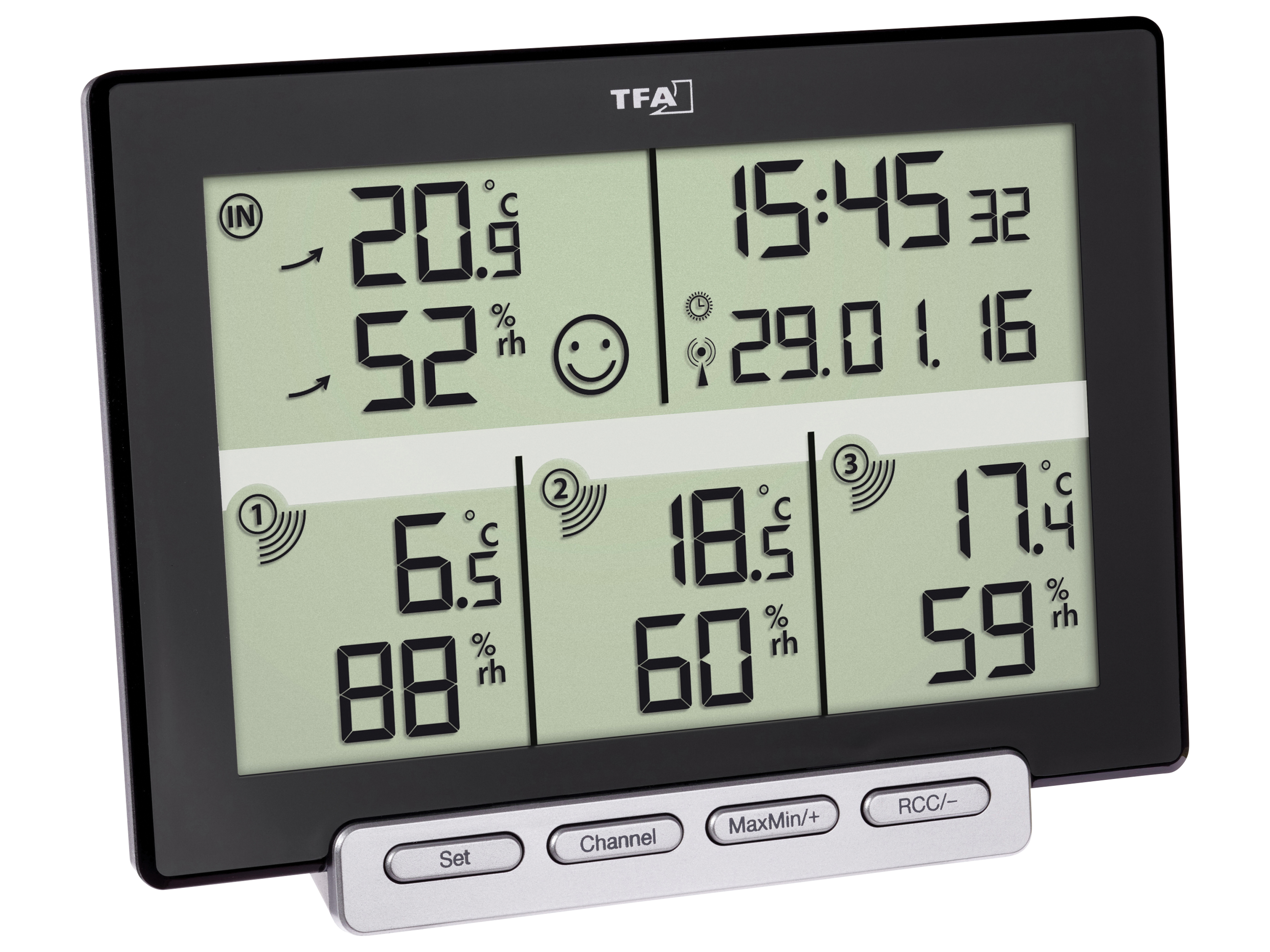TFA Funk-Thermometer-/Hygrometer Multi-Sens, 30.3057.01