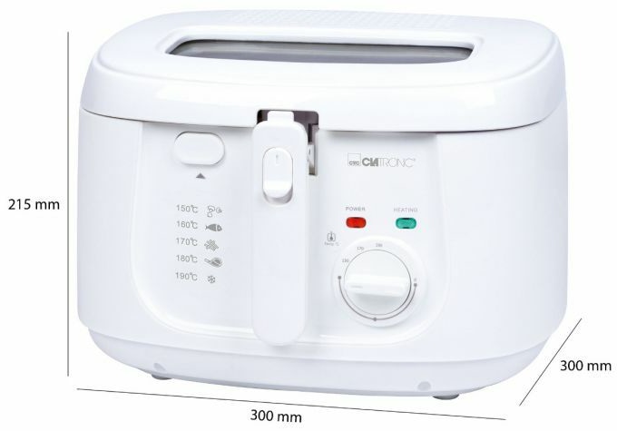CLATRONIC Fritteuse 2,5L (Öl) FR 3771, antihaftbeschichtet, Cool Toch, 1800W, weiß CLATRONIC Fritteuse 2,5L (Öl) FR 3771, antihaftbeschichtet, Cool Toch, 1800W, weiß