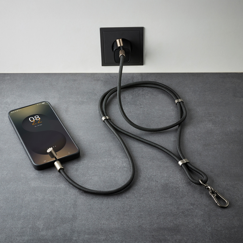 INTENSO USB-Kabel Lanyard USB-C 1,65m Schwarz