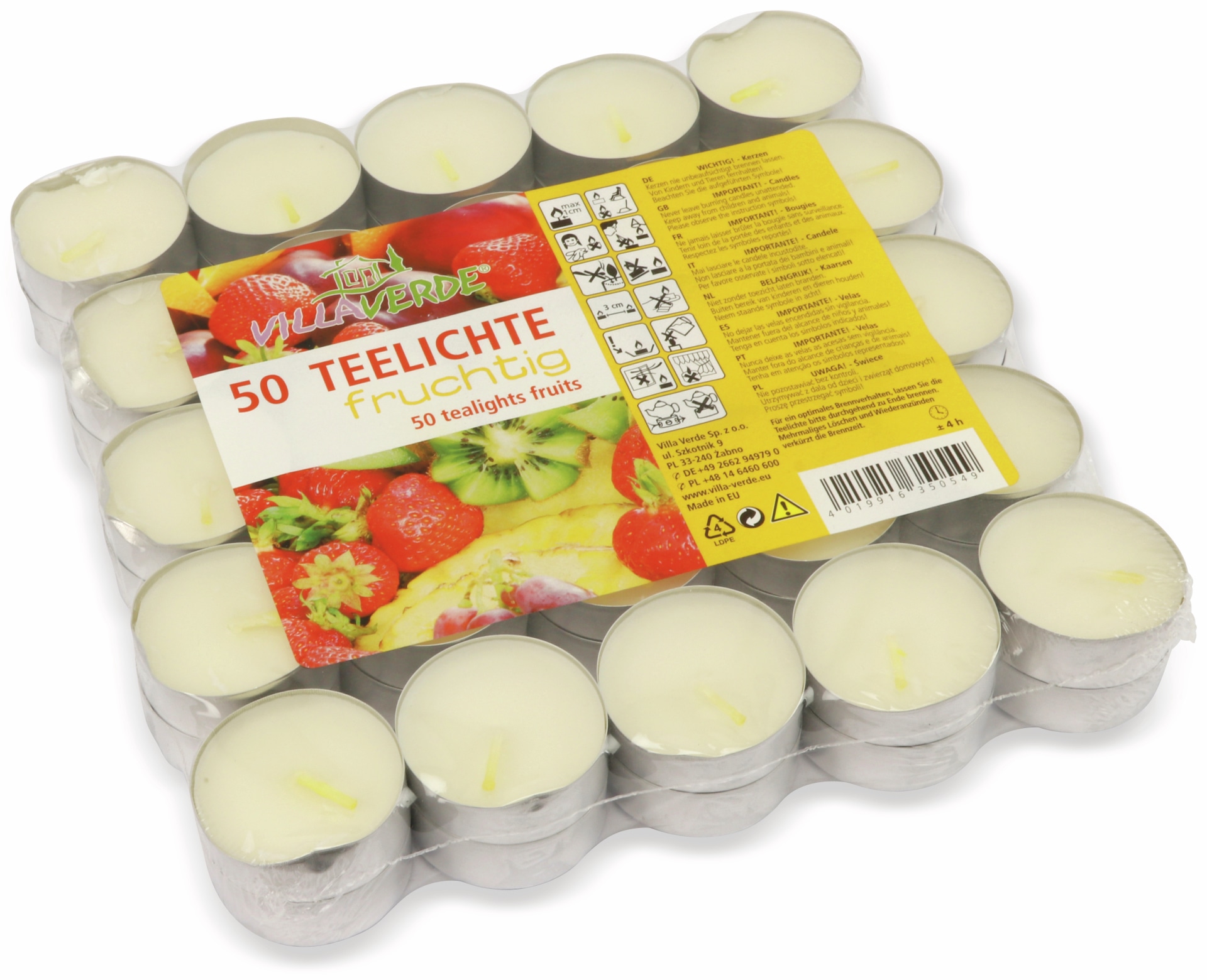 Duft-Teelichter, verschiedene Beerendüfte, 50 Stück