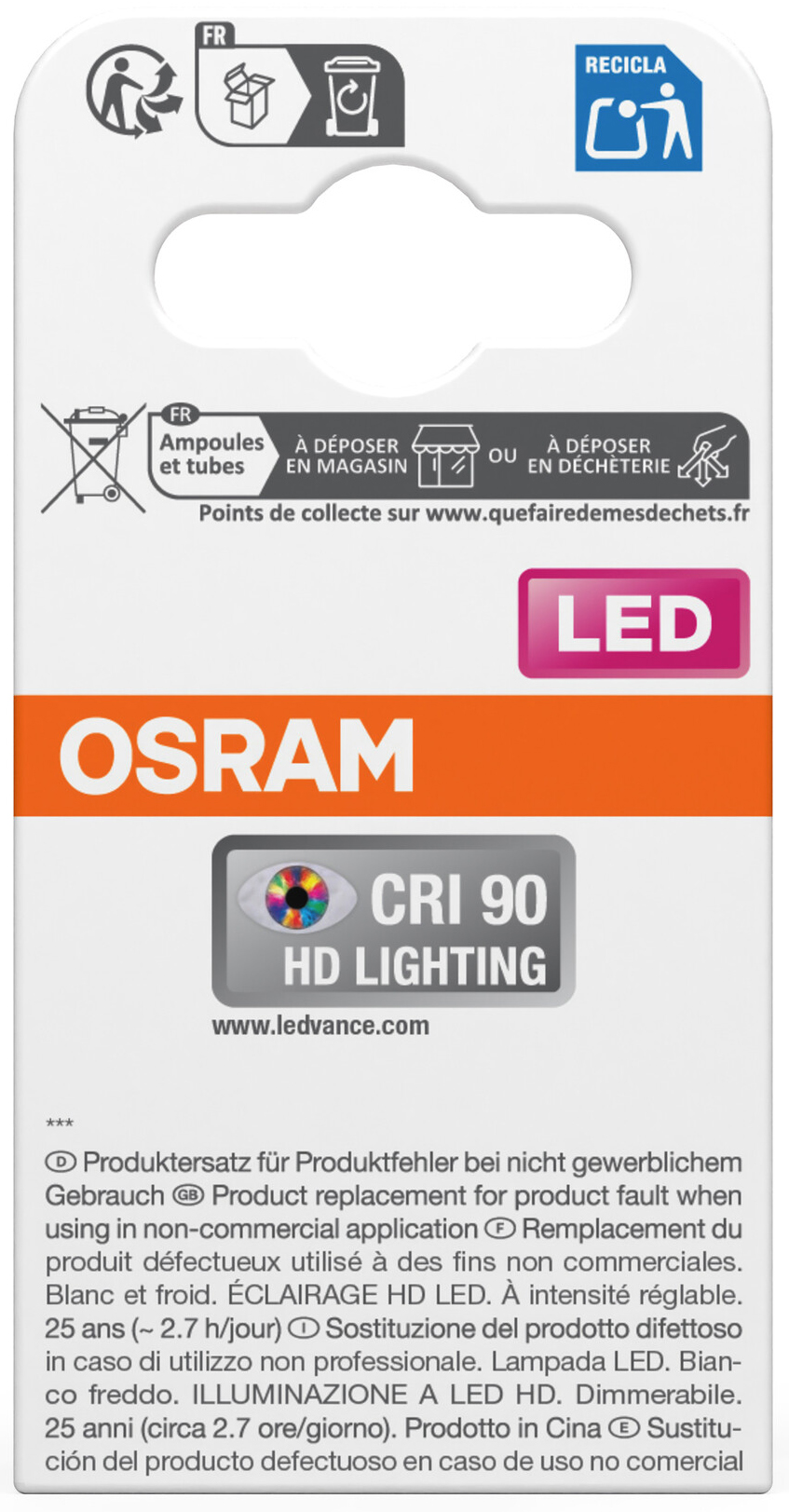 OSRAM LED-Lampe SUPERSTAR, dimmbar, GU10, 6,1 W, 4000 K, EEK: E, 575 lm, neutralweiß