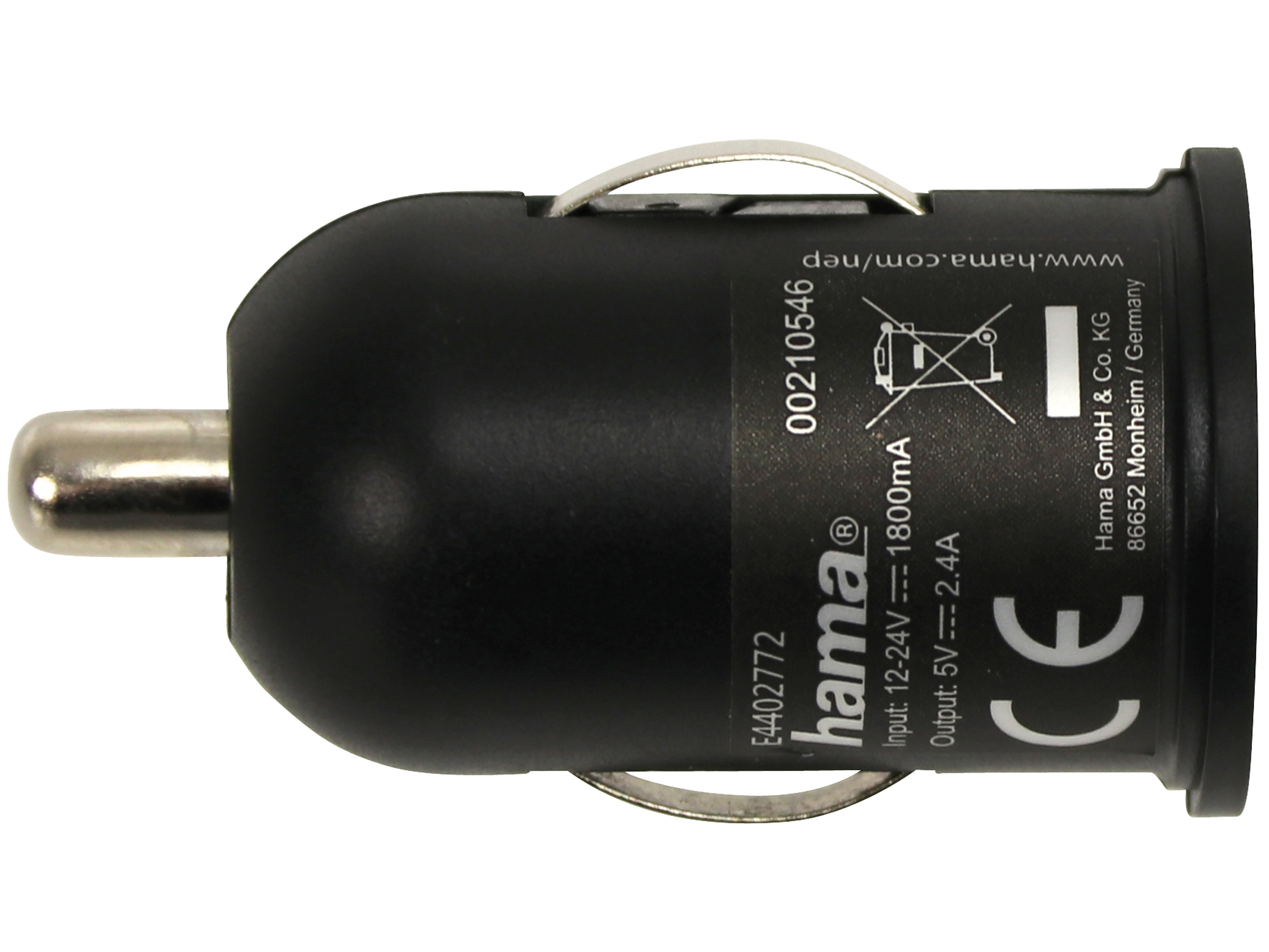 HAMA KFZ-Ladegerät, USB, 12 W, schwarz, 2-fach HAMA KFZ-Ladegerät, USB, 12 W, schwarz, 2-fach