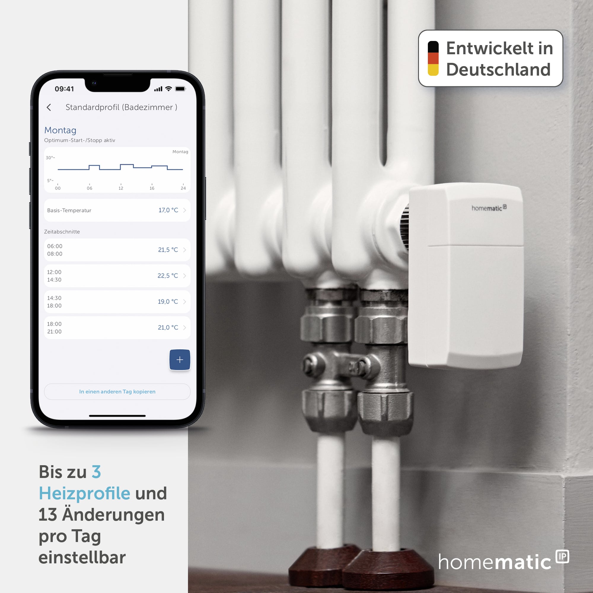 HOMEMATIC IP Smart Home 155648A0, Heizkörper-Thermostatkopf kompakt