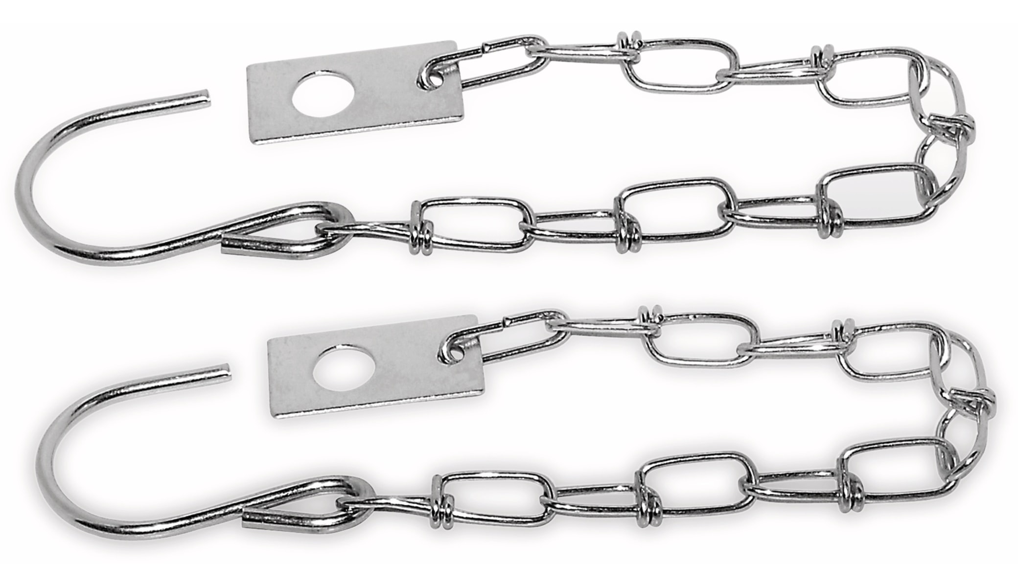 TFA Sicherungshaken 2 Stück, mit Kette, 200 mm