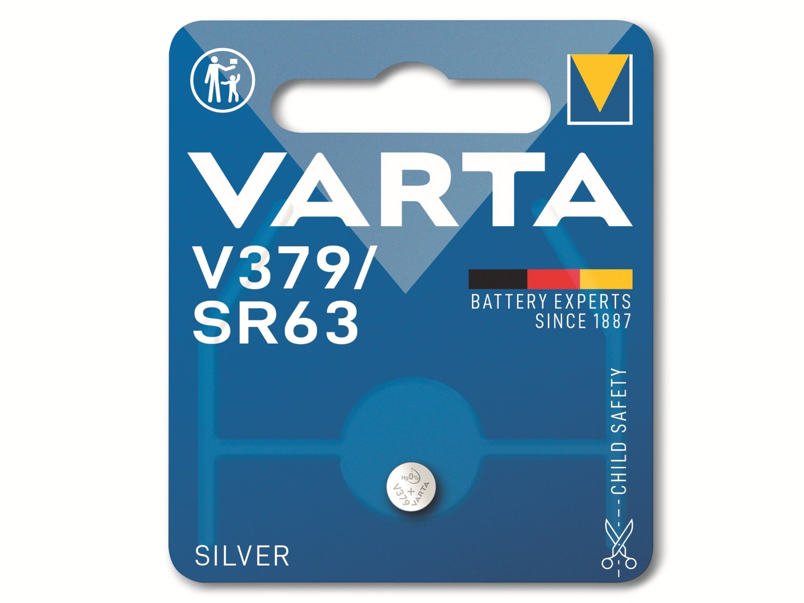 VARTA Knopfzelle Silver Oxide, 379 SR63,  1.55V, 1 Stück