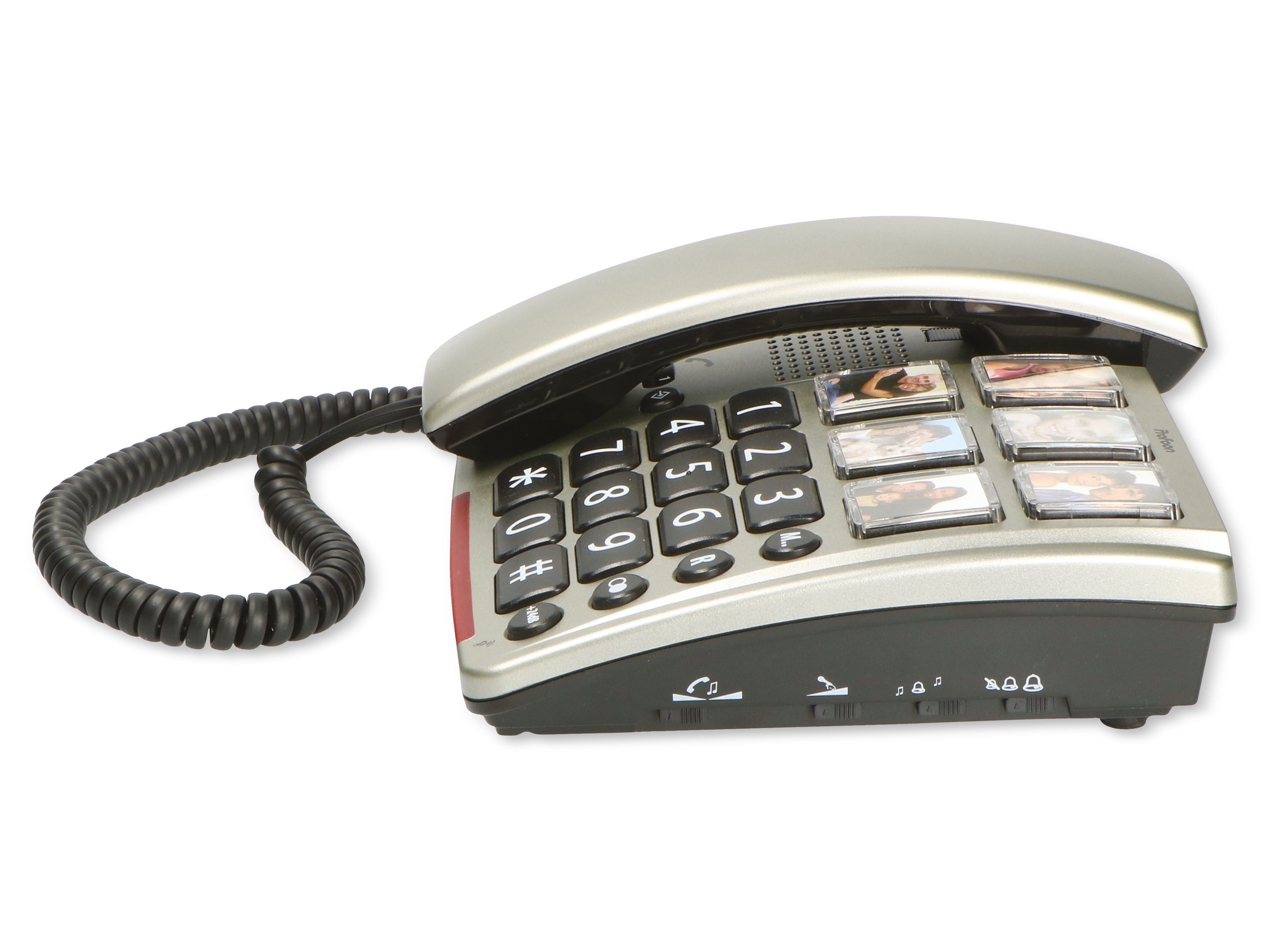 PROFOON Großtasten-Telefon TX-560, mit Fototasten, schwarz