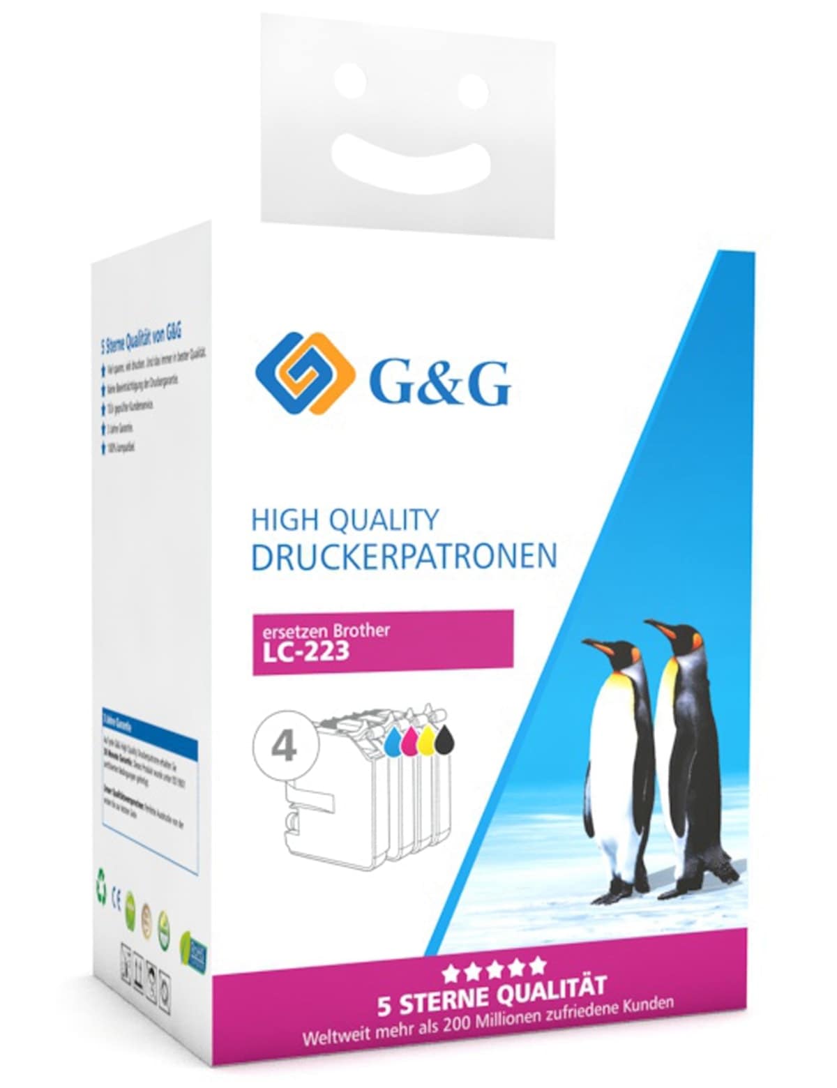 G&G Tinten-Multipack color + schwarz, 550 seiten