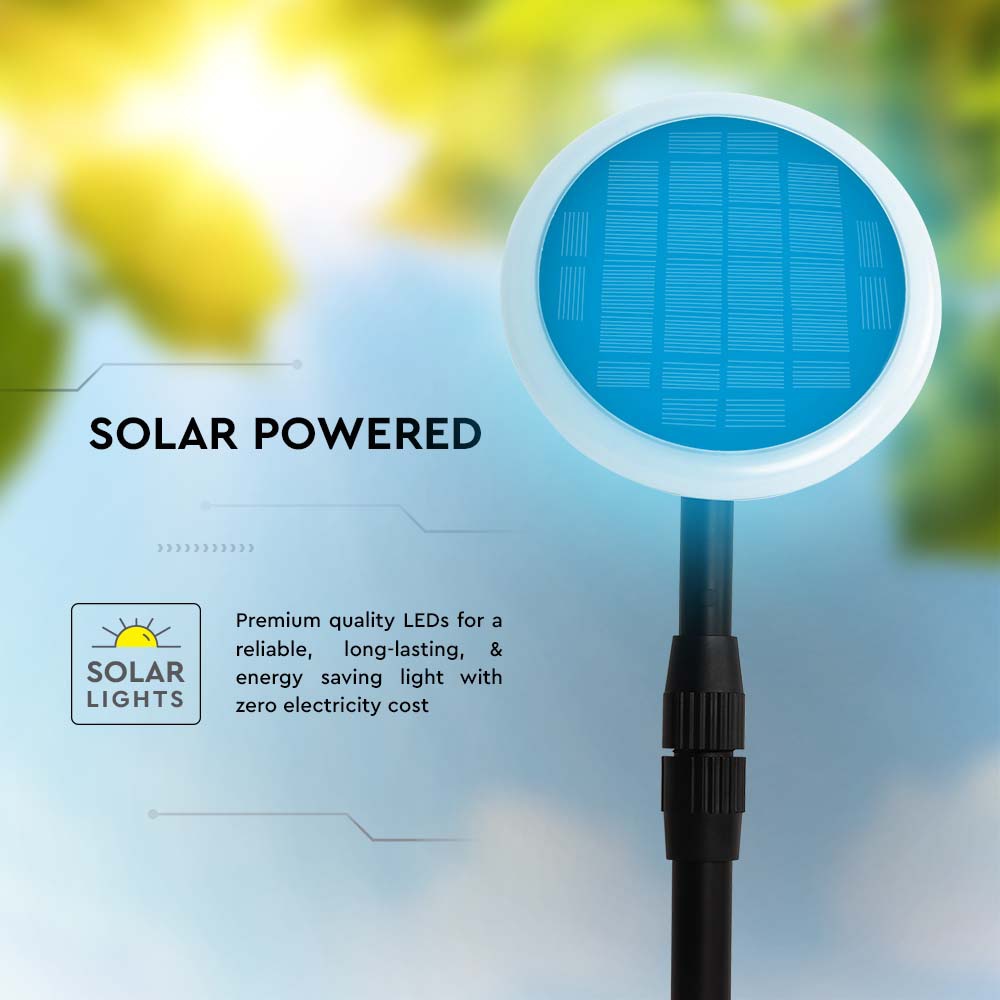V-TAC Solar LED-Gartenleuchte VT-943, 3 W, 3000 K, schwarz, 2 Stück V-TAC Solar LED-Gartenleuchte VT-943, 3 W, 3000 K, schwarz, 2 Stück