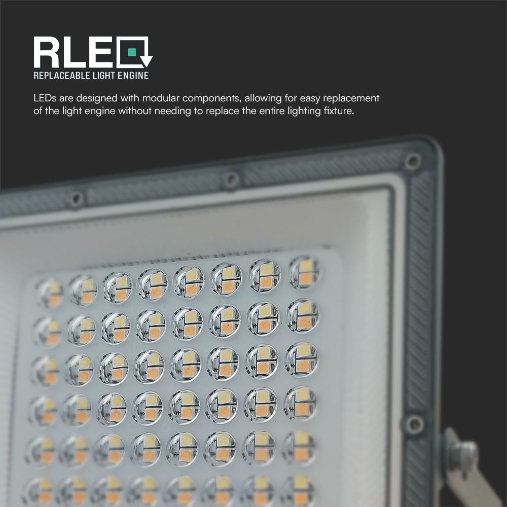 V-TAC LED-Fluter, VT-44050, EEK: F, 50 W, 5000 lm, CCT, IP65, grau