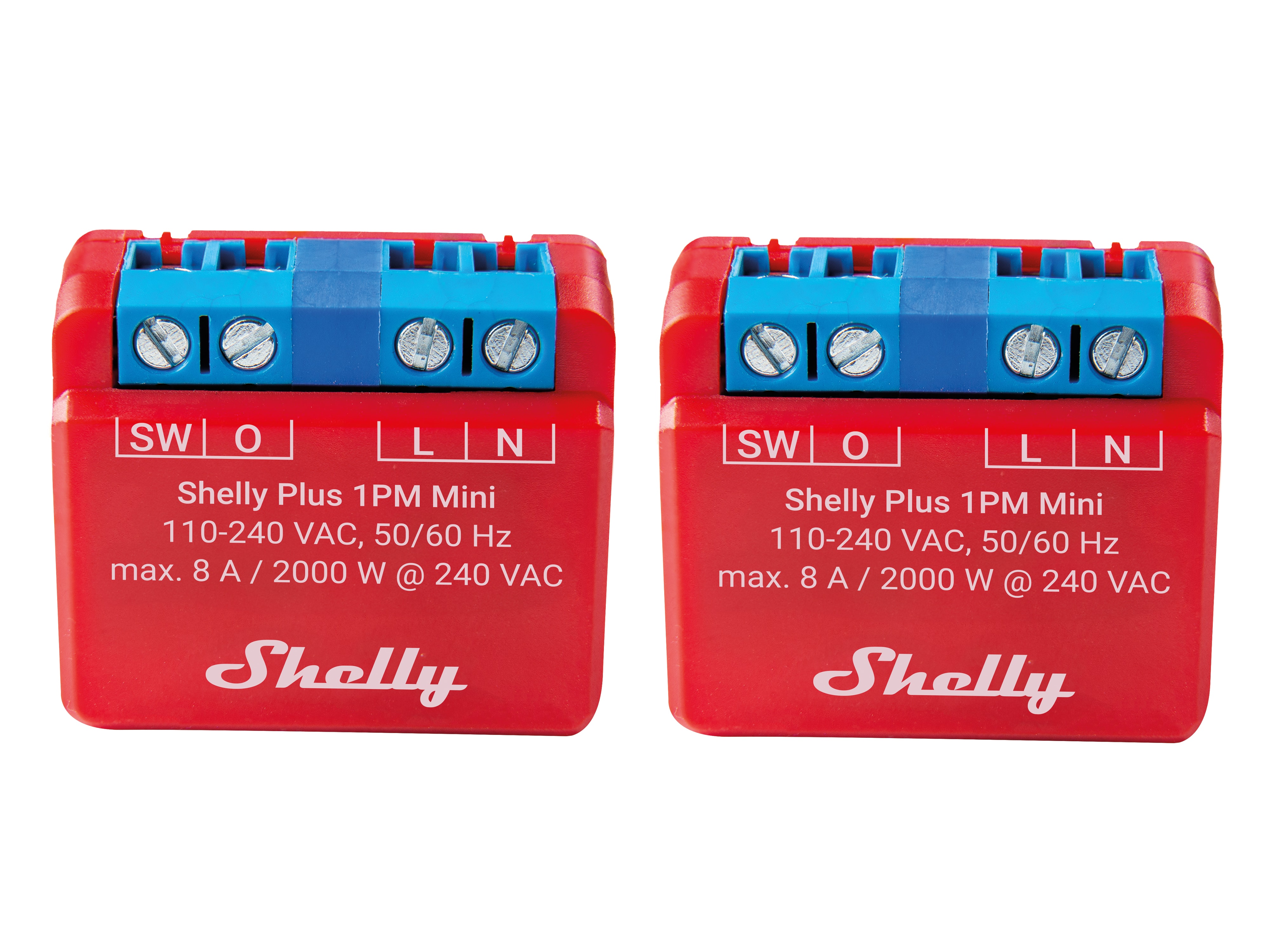SHELLY WLAN-Schaltaktor Plus 1PM Mini, max. 8 A, 1 Kanal, Messfunktion, BT, UP, 2 Stück SHELLY WLAN-Schaltaktor Plus 1PM Mini, max. 8 A, 1 Kanal, Messfunktion, BT, UP, 2 Stück