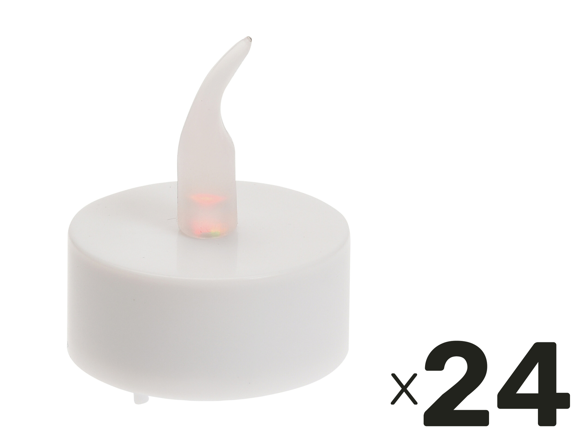 AGPTEK 24 LED Teelichter Mit Timer – Flackernd, Warmweiß, 6h An/18h Aus, Batteriebetrieben (CR2032 Inkl.), Für Deko Timerfunktion 6/18 Stunden