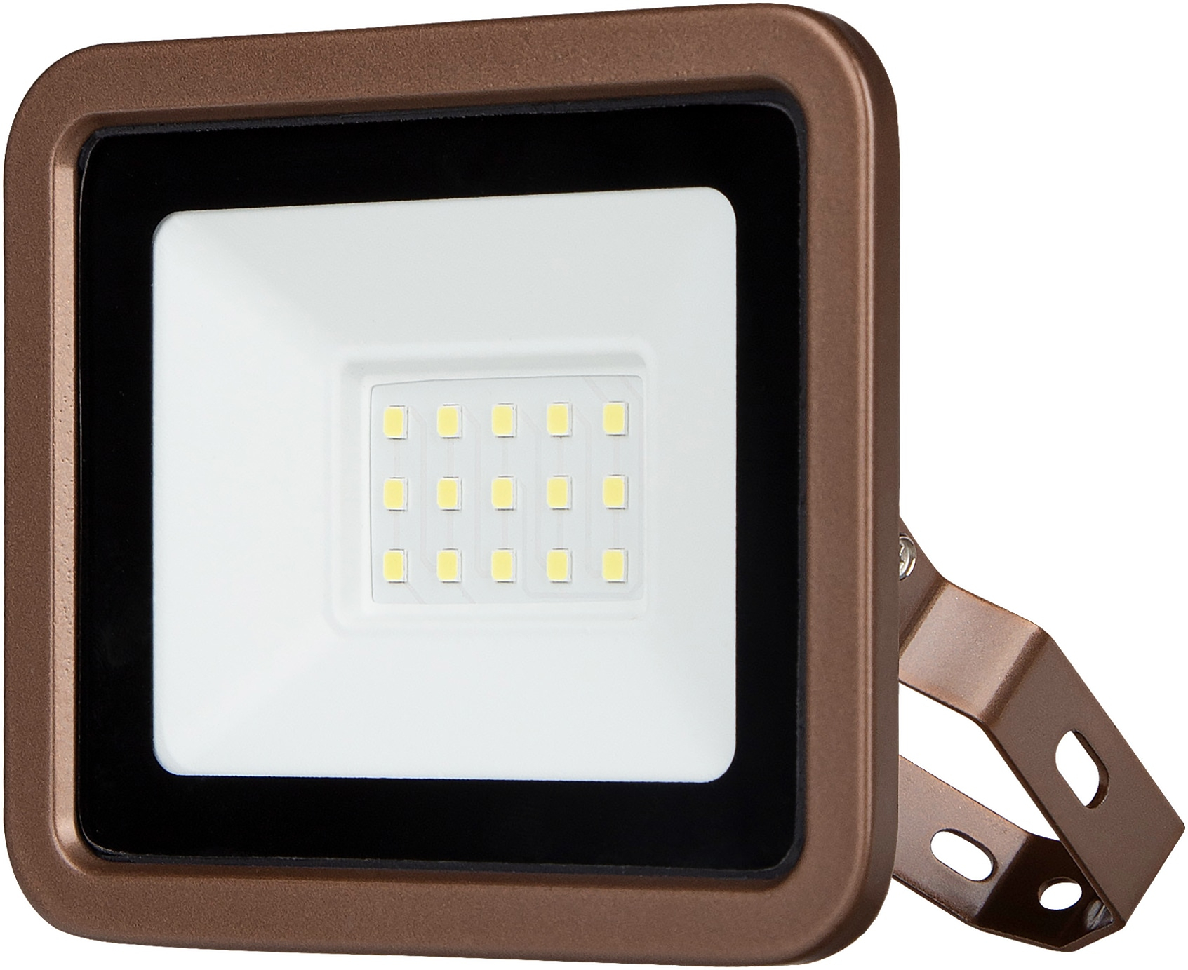 REV LED-Fluter Eco+, 10W, 6500K, 800lm, kaltweiß, IP65, bronze